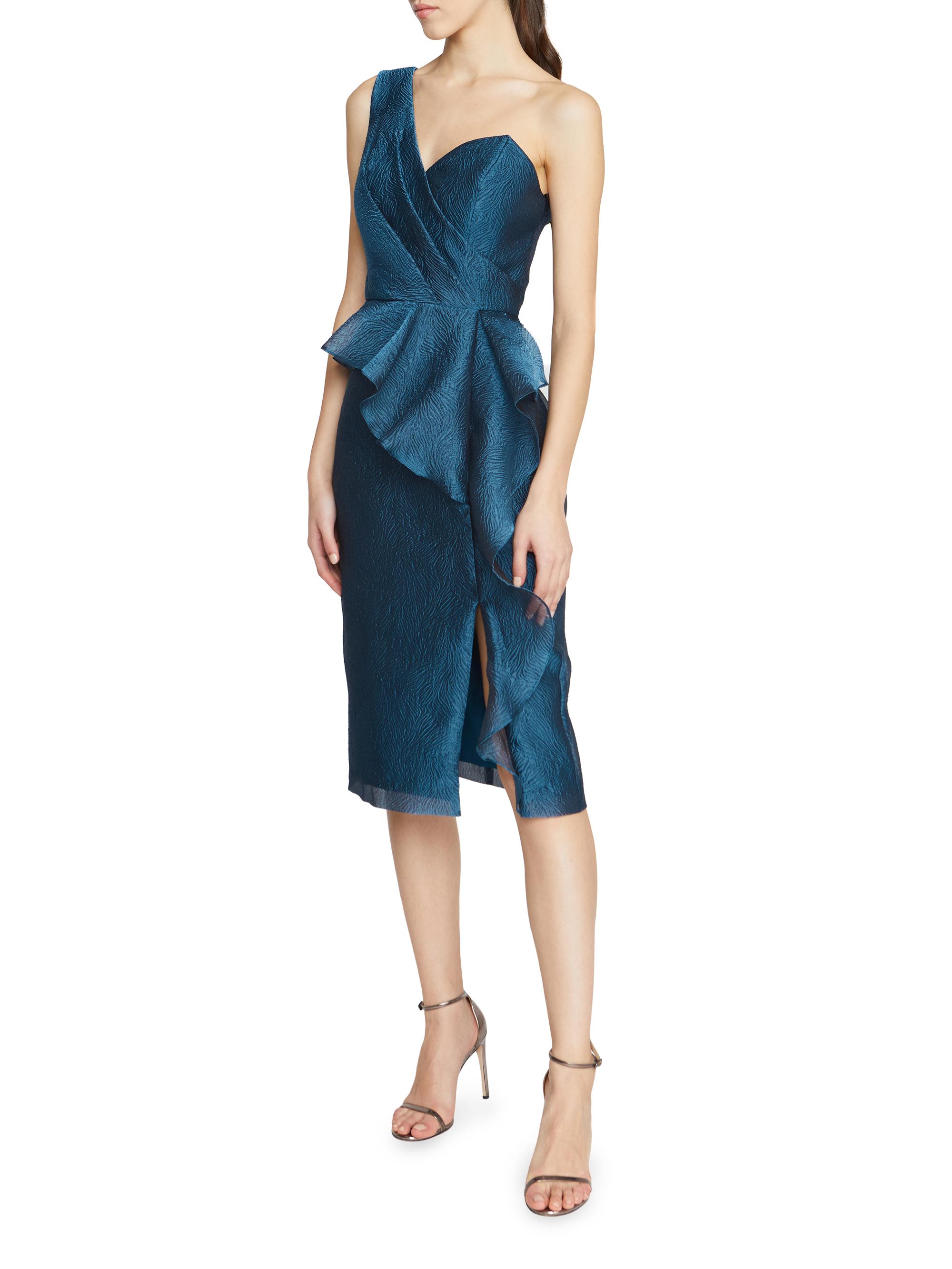 Theia Zinnia Cloud Jacquard Cocktail Dress | Saks Fifth Avenue