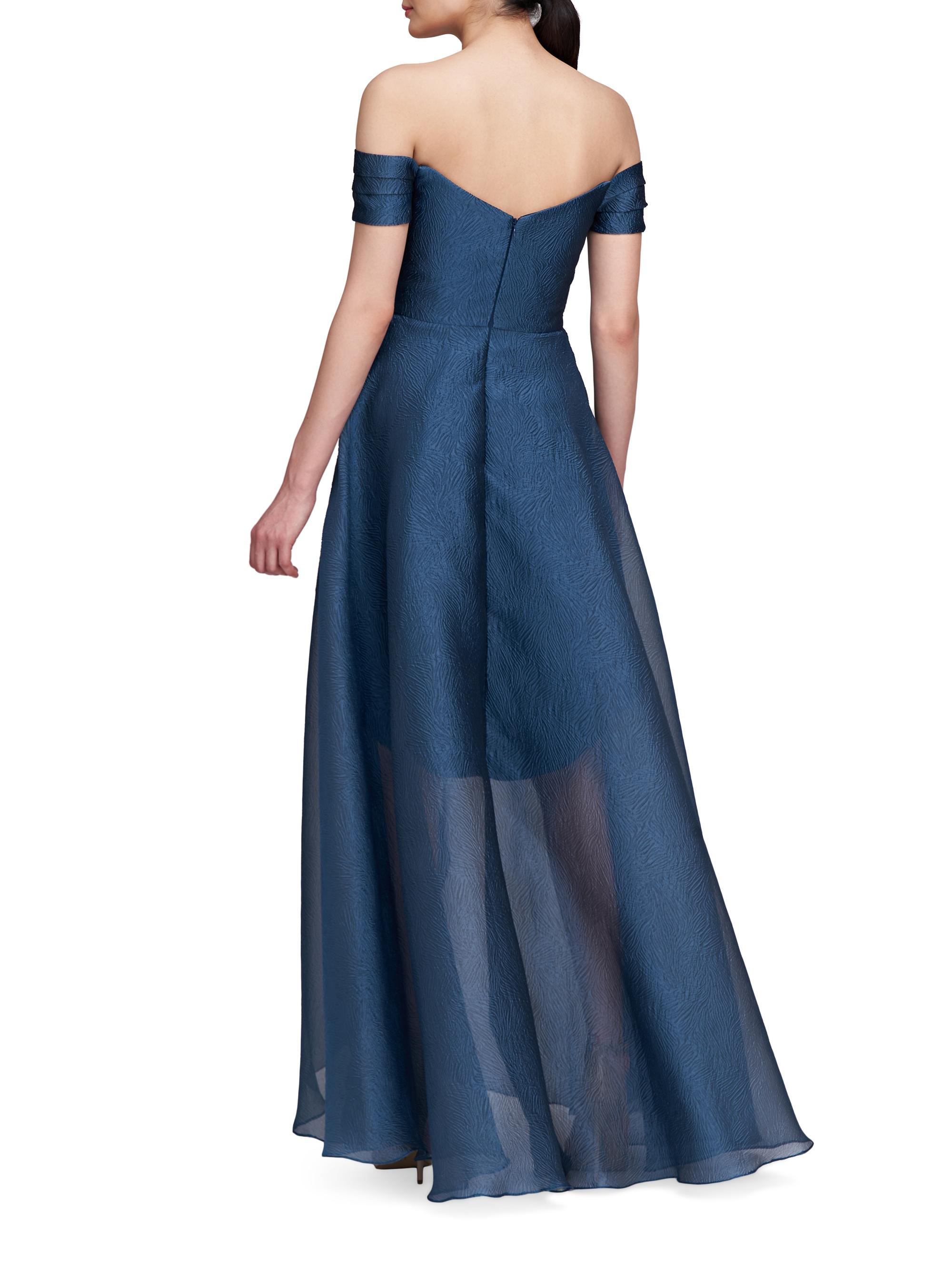 Theia Cecilia Jacquard Off-The-Shoulder Gown | Saks Fifth Avenue