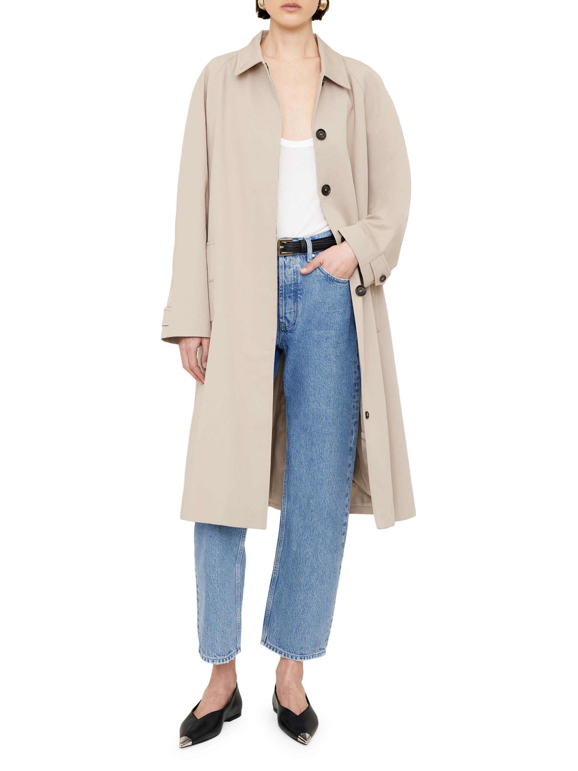Anine Bing Randy Stretch Cotton Trench Coat | Saks Fifth Avenue