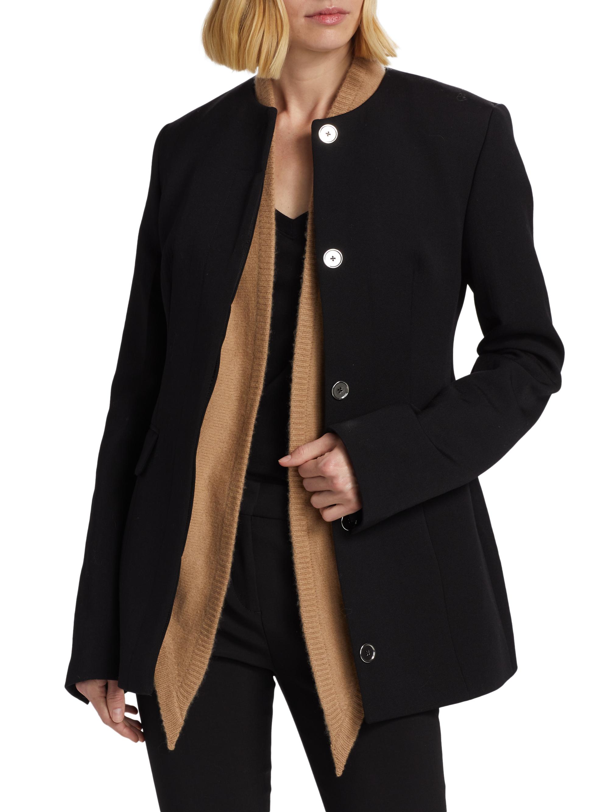 Toteme Collarless Cinched Jacket | Saks Fifth Avenue