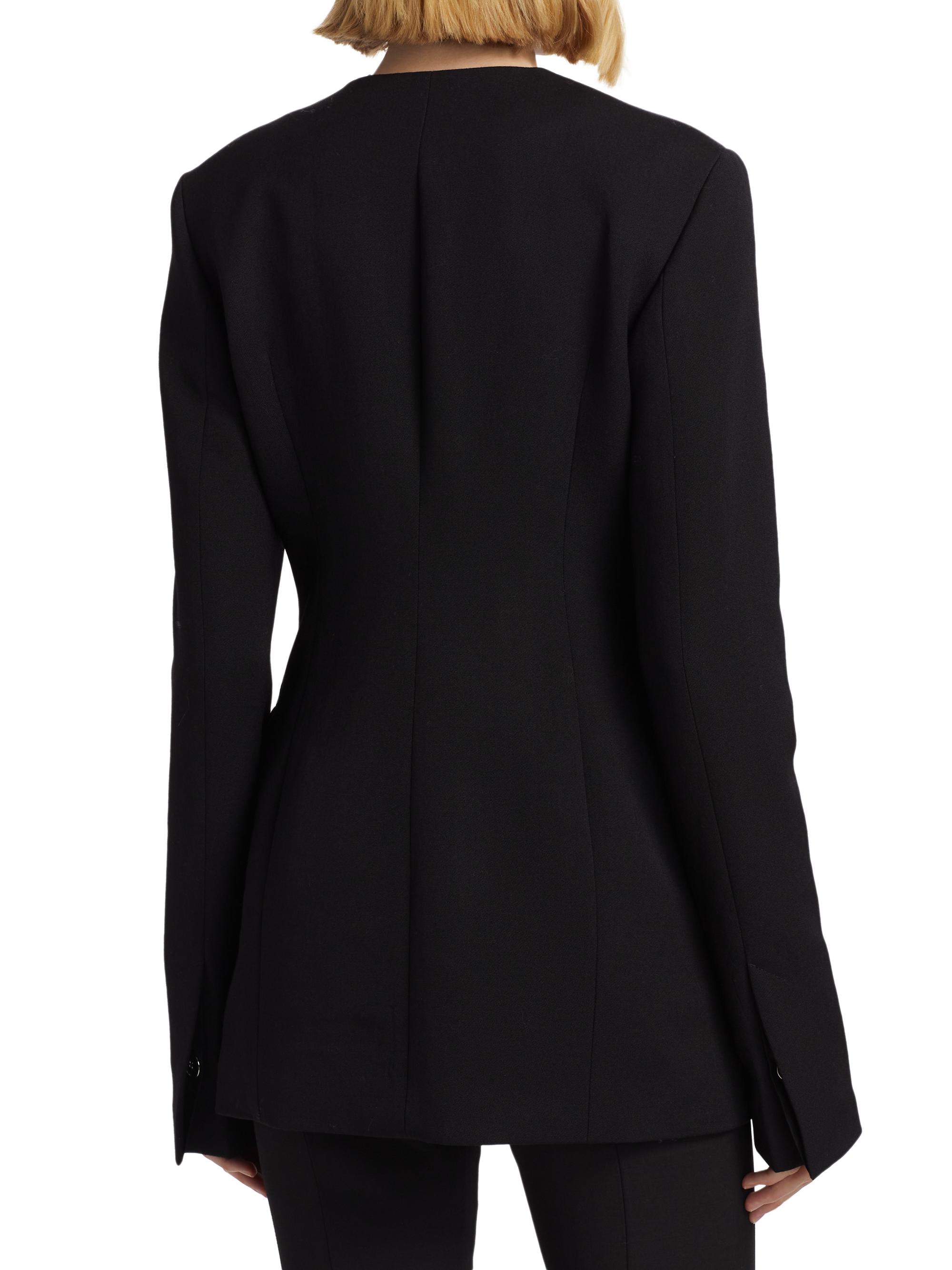 Toteme Collarless Cinched Jacket | Saks Fifth Avenue