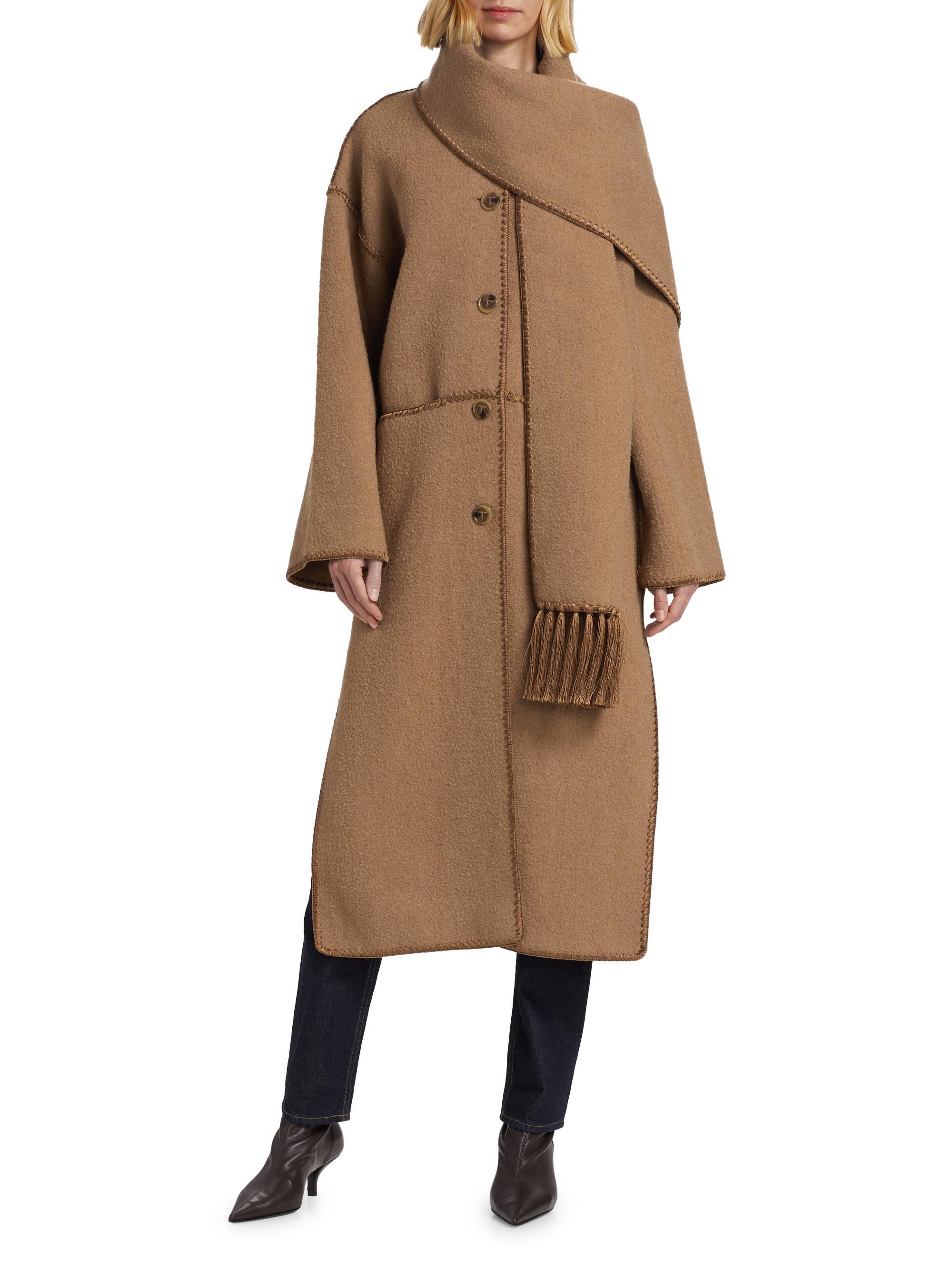 Toteme Embroidered Scarf Coat | Saks Fifth Avenue