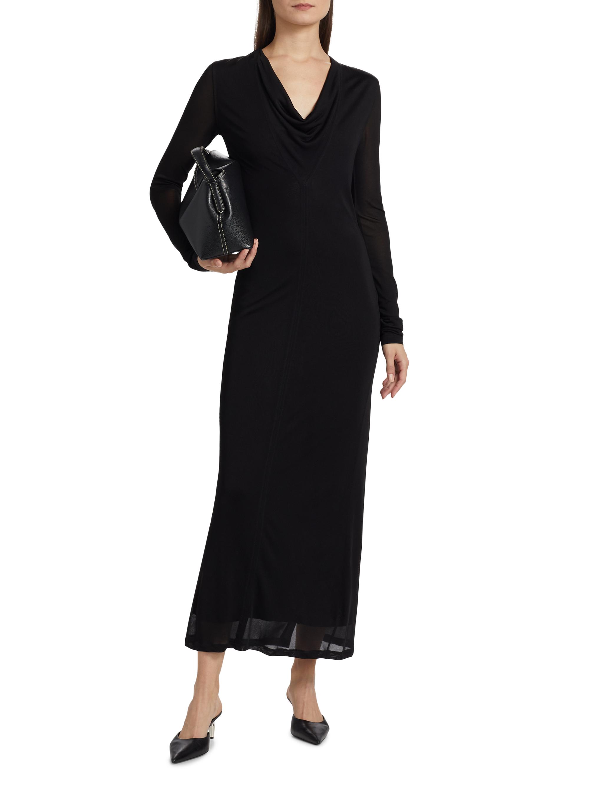 Toteme Draped V-Neck Maxi Dress | Saks Fifth Avenue