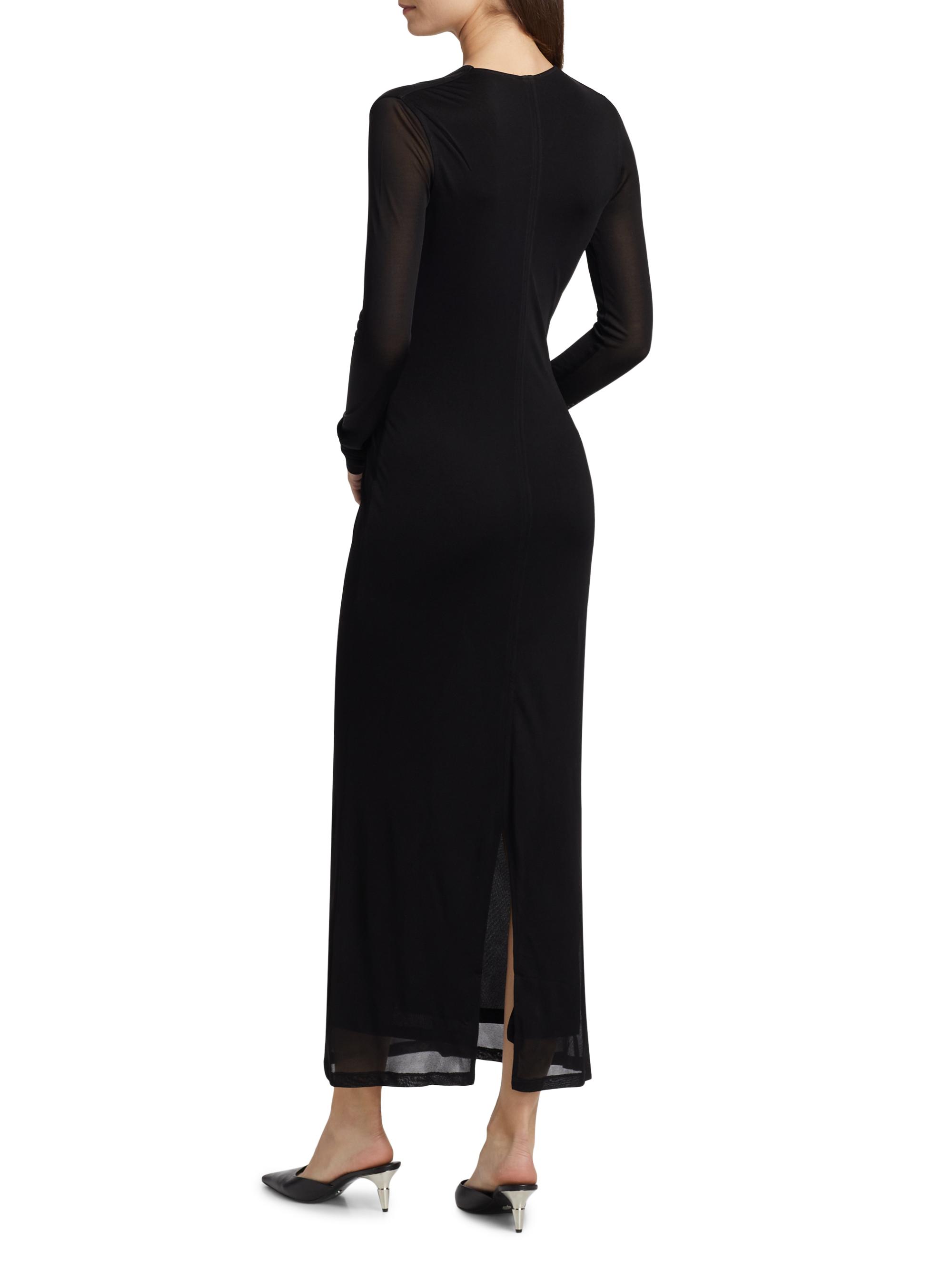 Toteme Draped V-Neck Maxi Dress | Saks Fifth Avenue