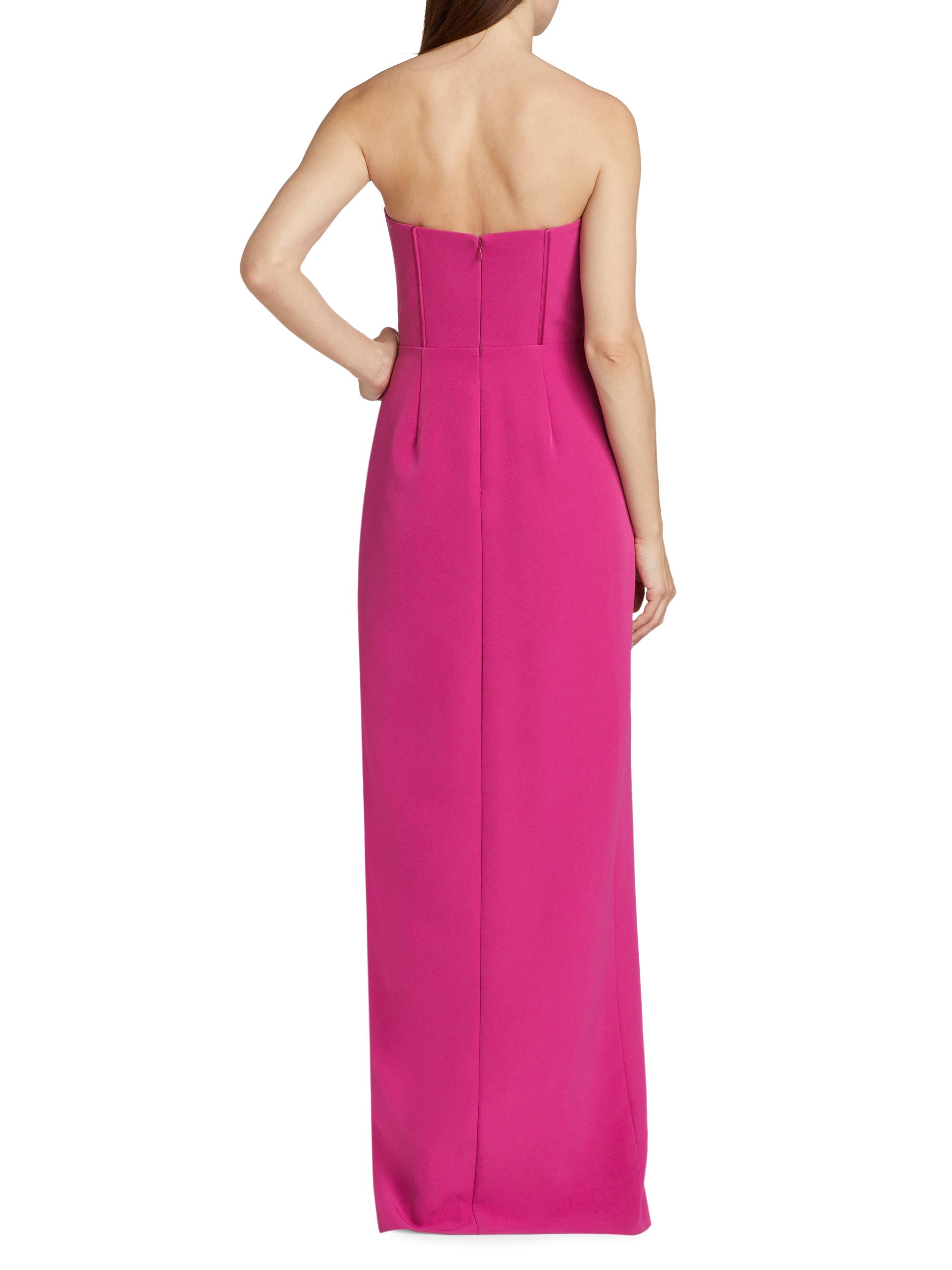 ml monique lhuillier amelia floral strapless corset maxi dress MONIQUE LHUILLIER Amelia Floral Strapless Corset Maxi Dress