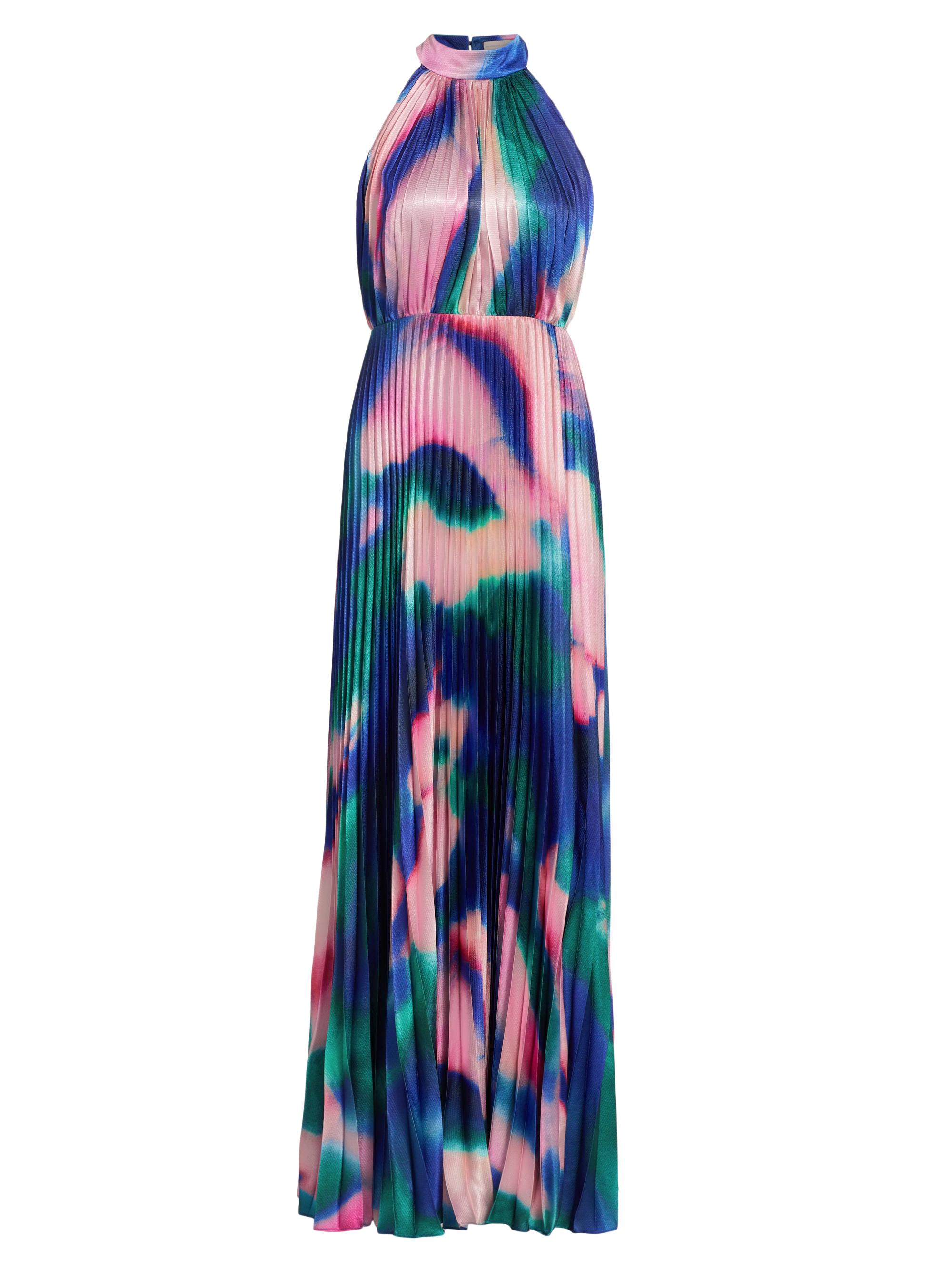 ML Monique Lhuillier Women's Jacqueline Maxi Dress - Watercolor Sky