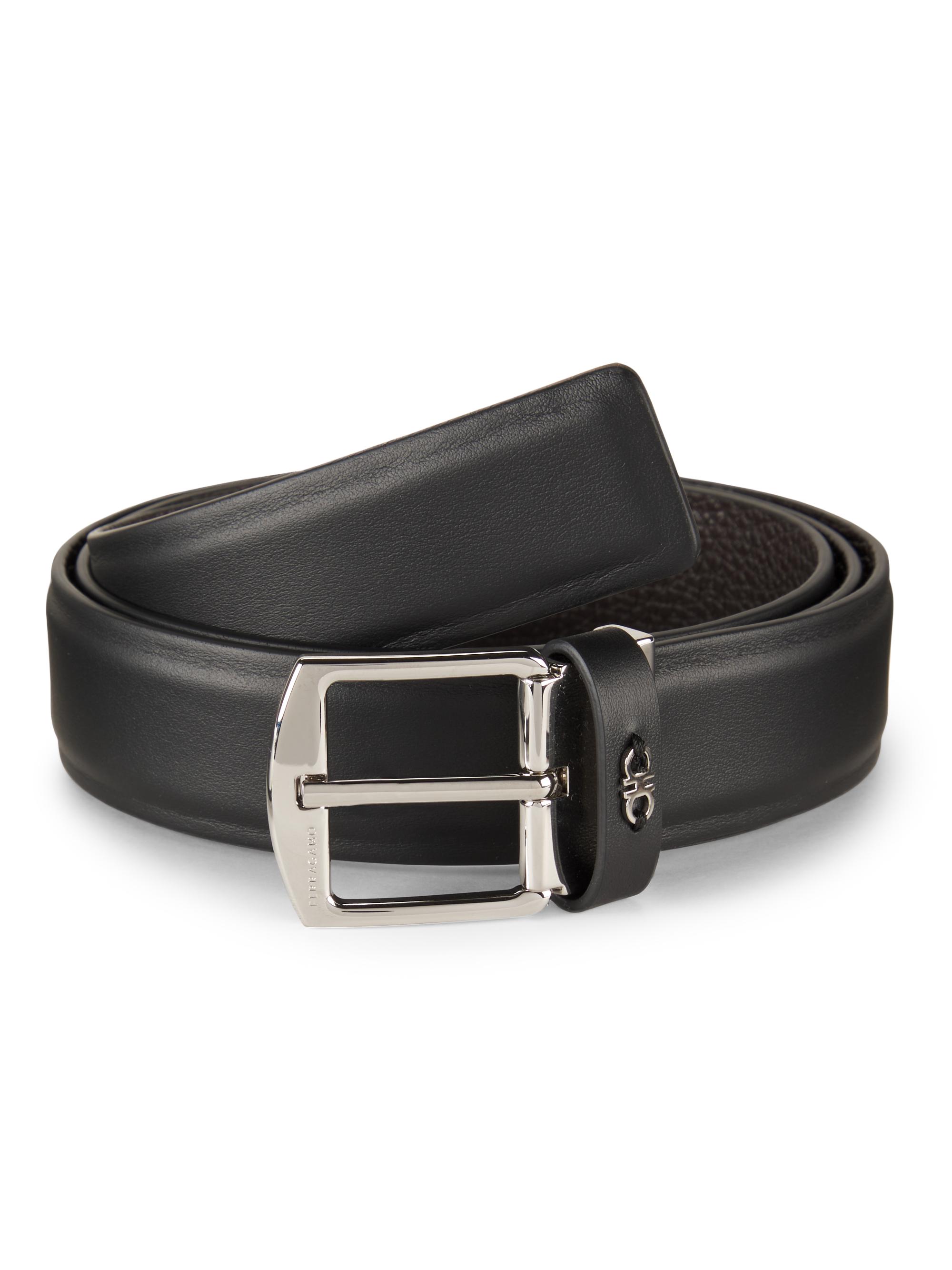 FERRAGAMO Double Adjustable Cut-to-Size Leather Belt | Saks