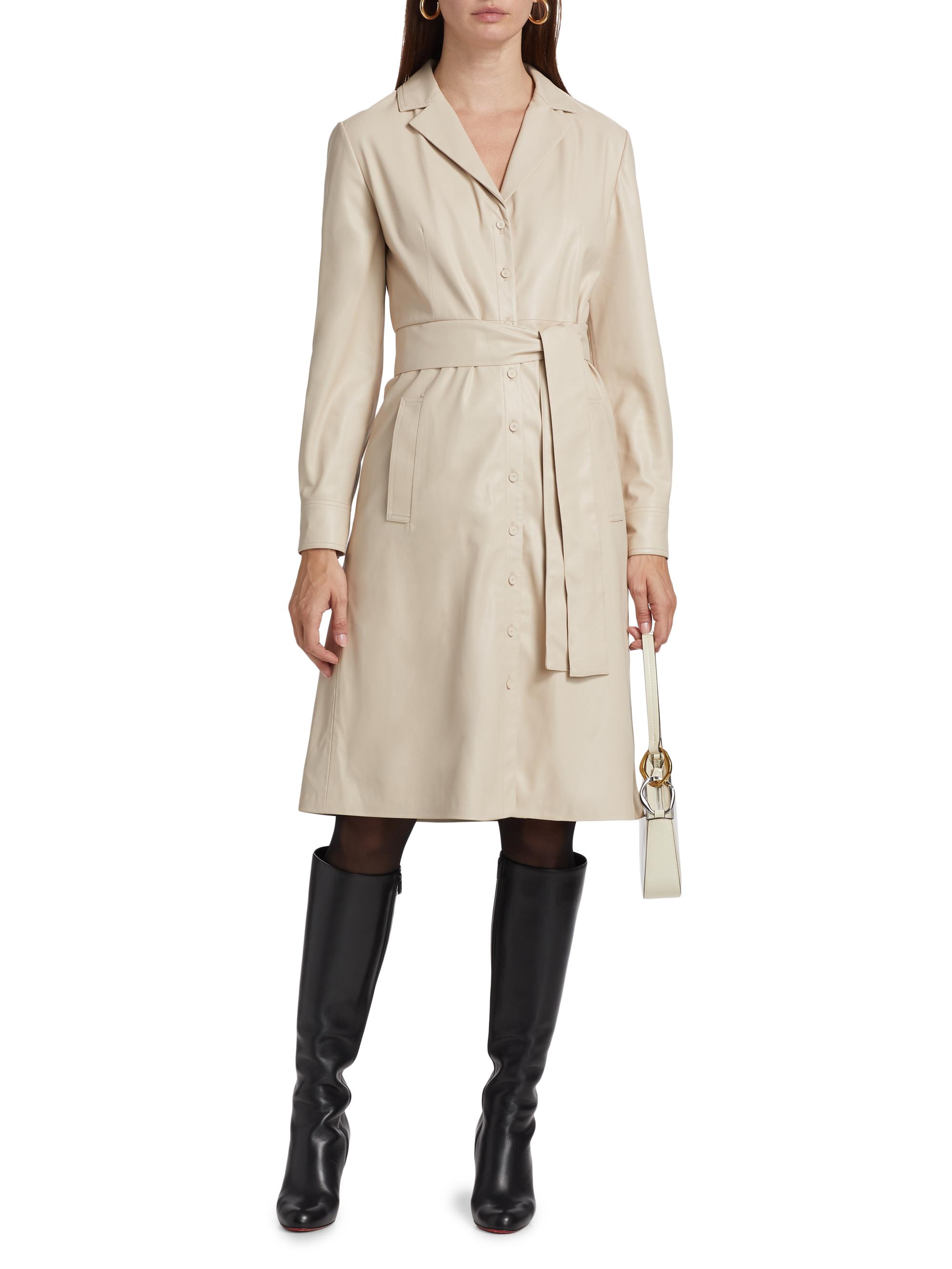 Kobi Halperin Dixie Faux Leather Shirtdress | Saks Fifth Avenue