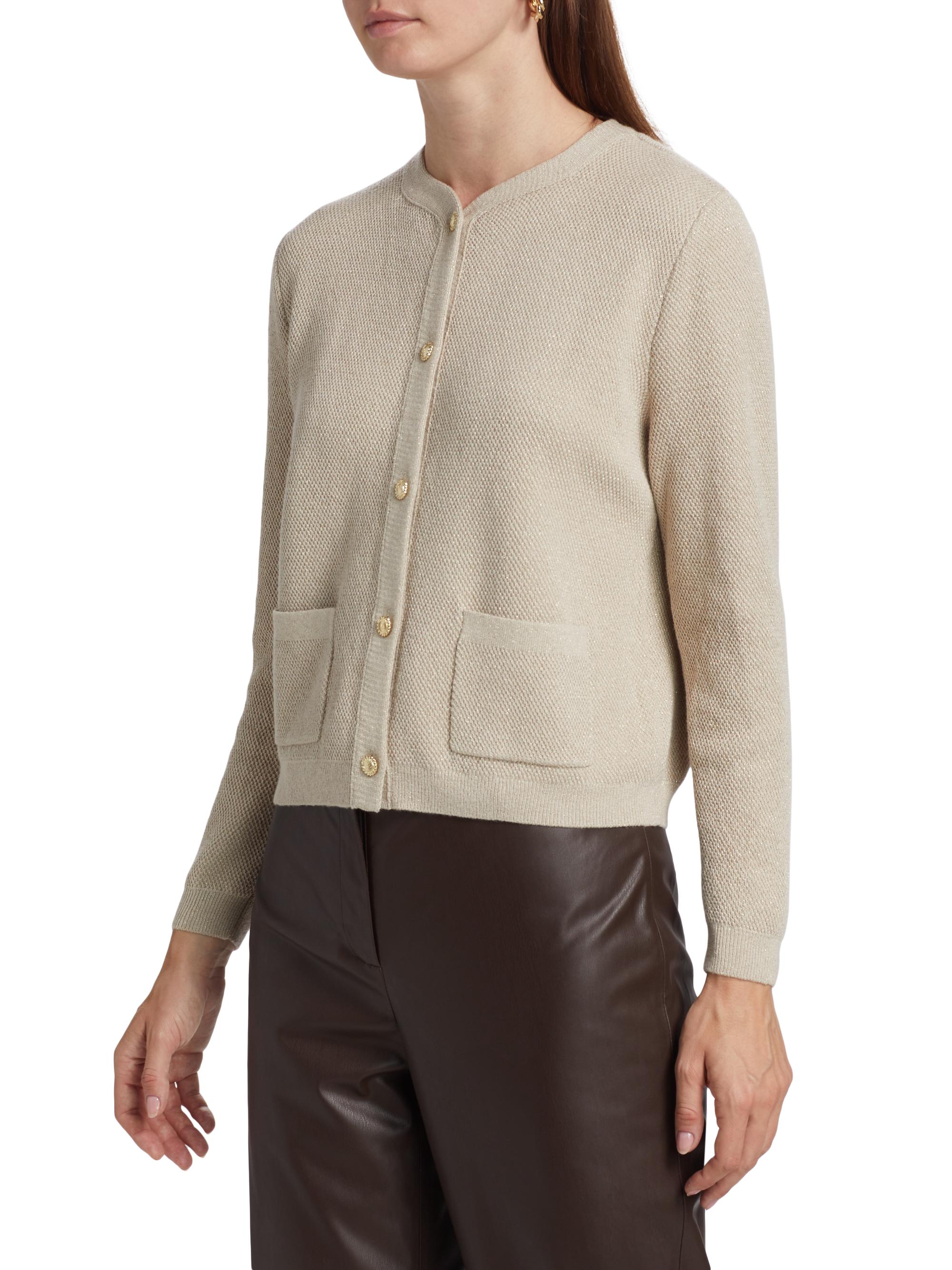 Kobi Halperin Metallic Knit Cardigan | Saks Fifth Avenue