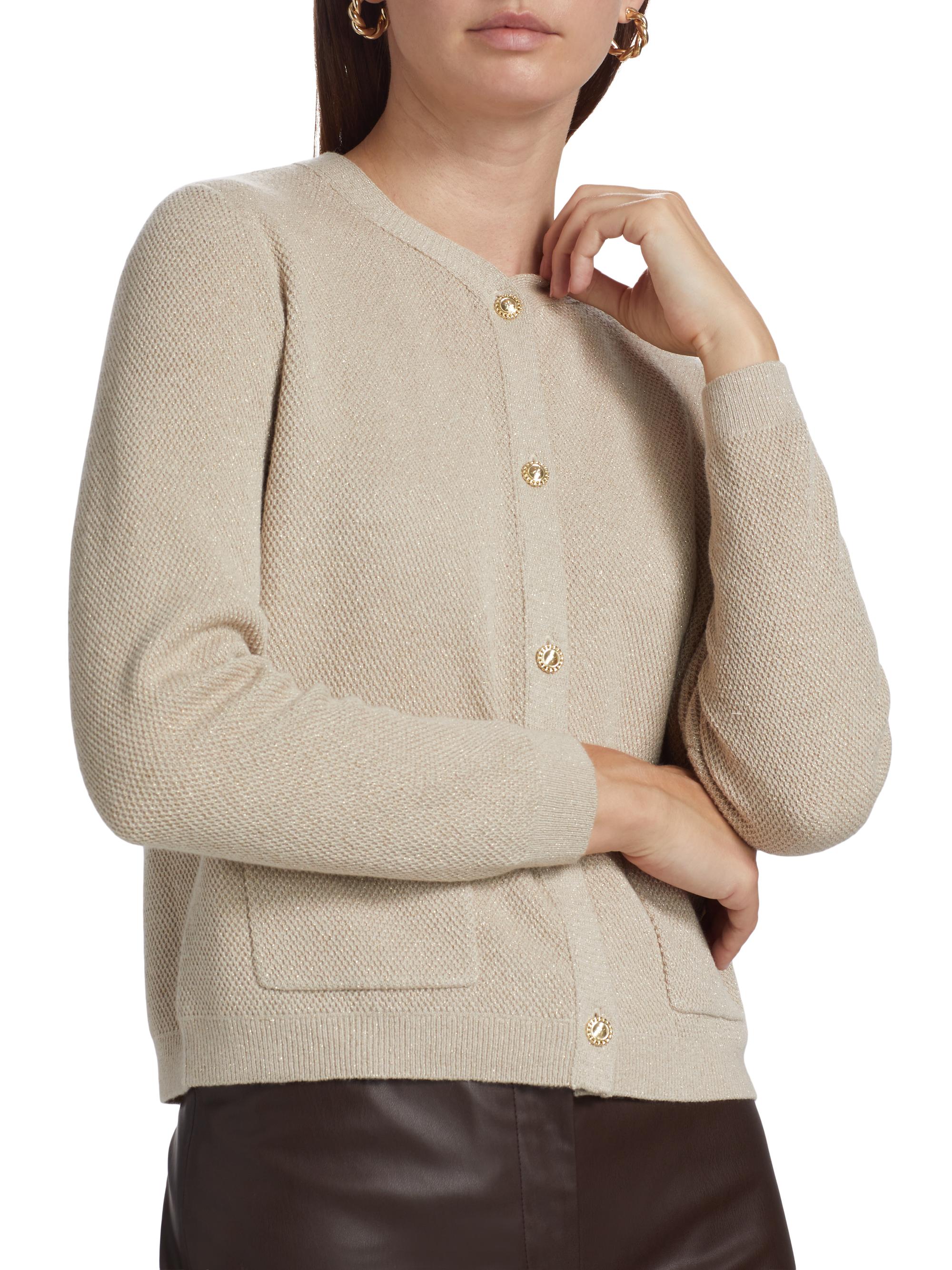 Kobi Halperin Metallic Knit Cardigan | Saks Fifth Avenue