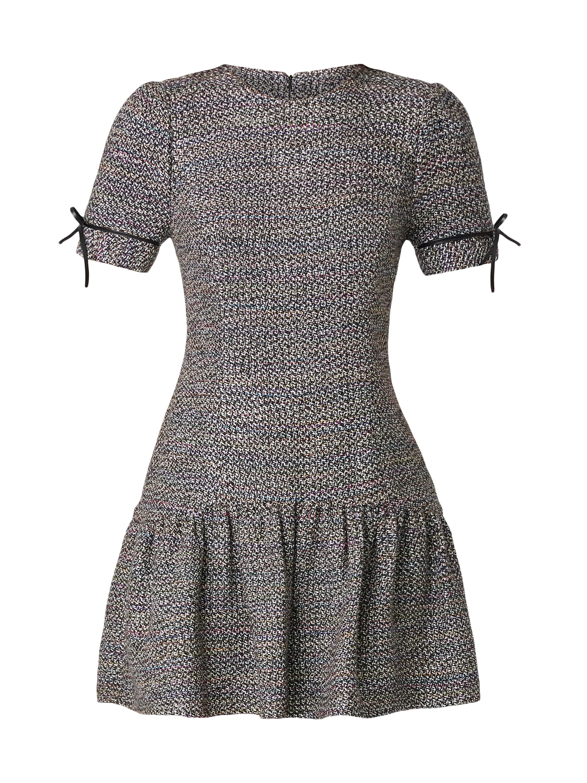 Toccin Annie Plaid Tweed Short-Sleeve Minidress | Saks Fifth Avenue