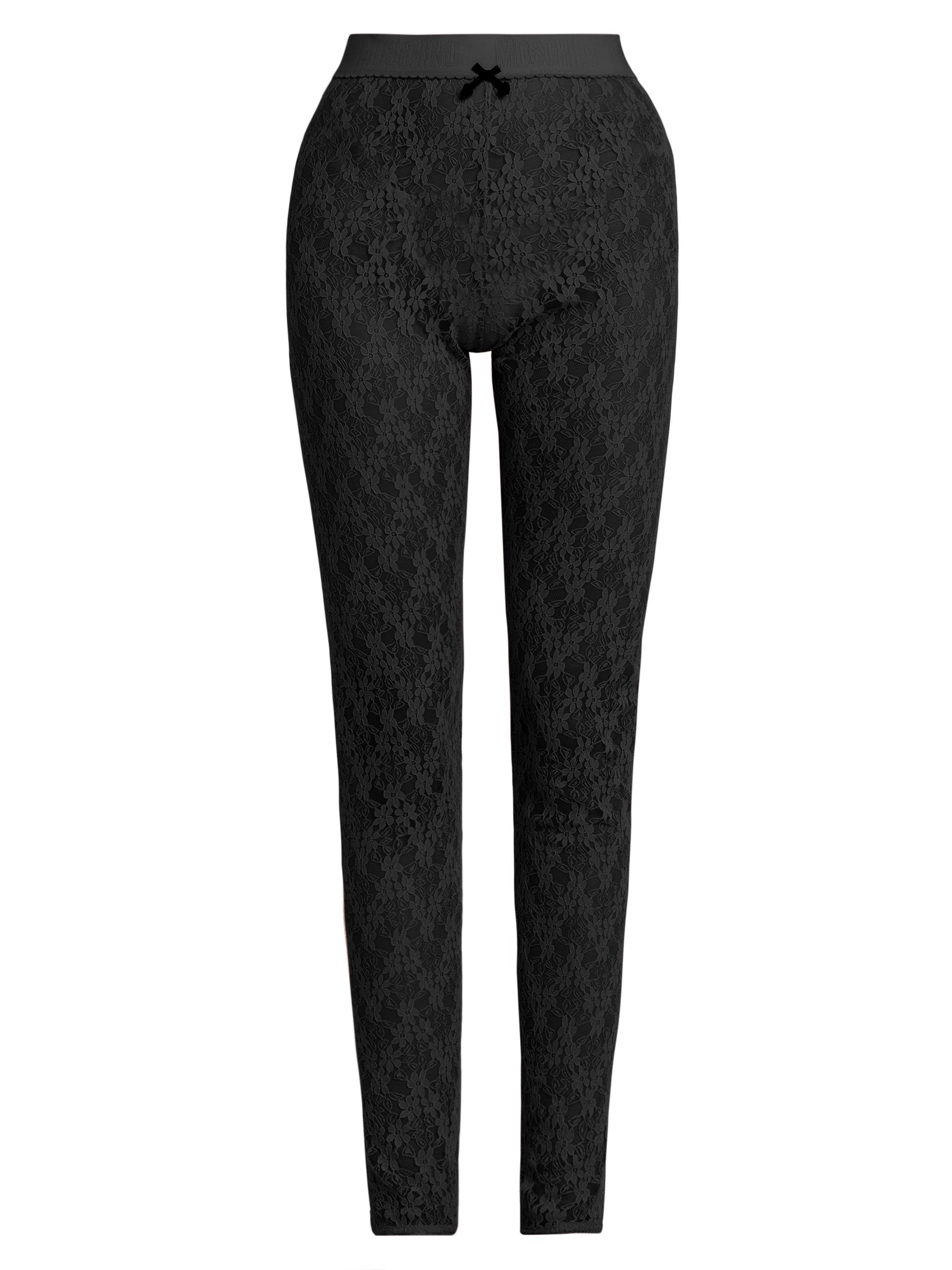Moschino Women's Floral Lace Leggings - Black