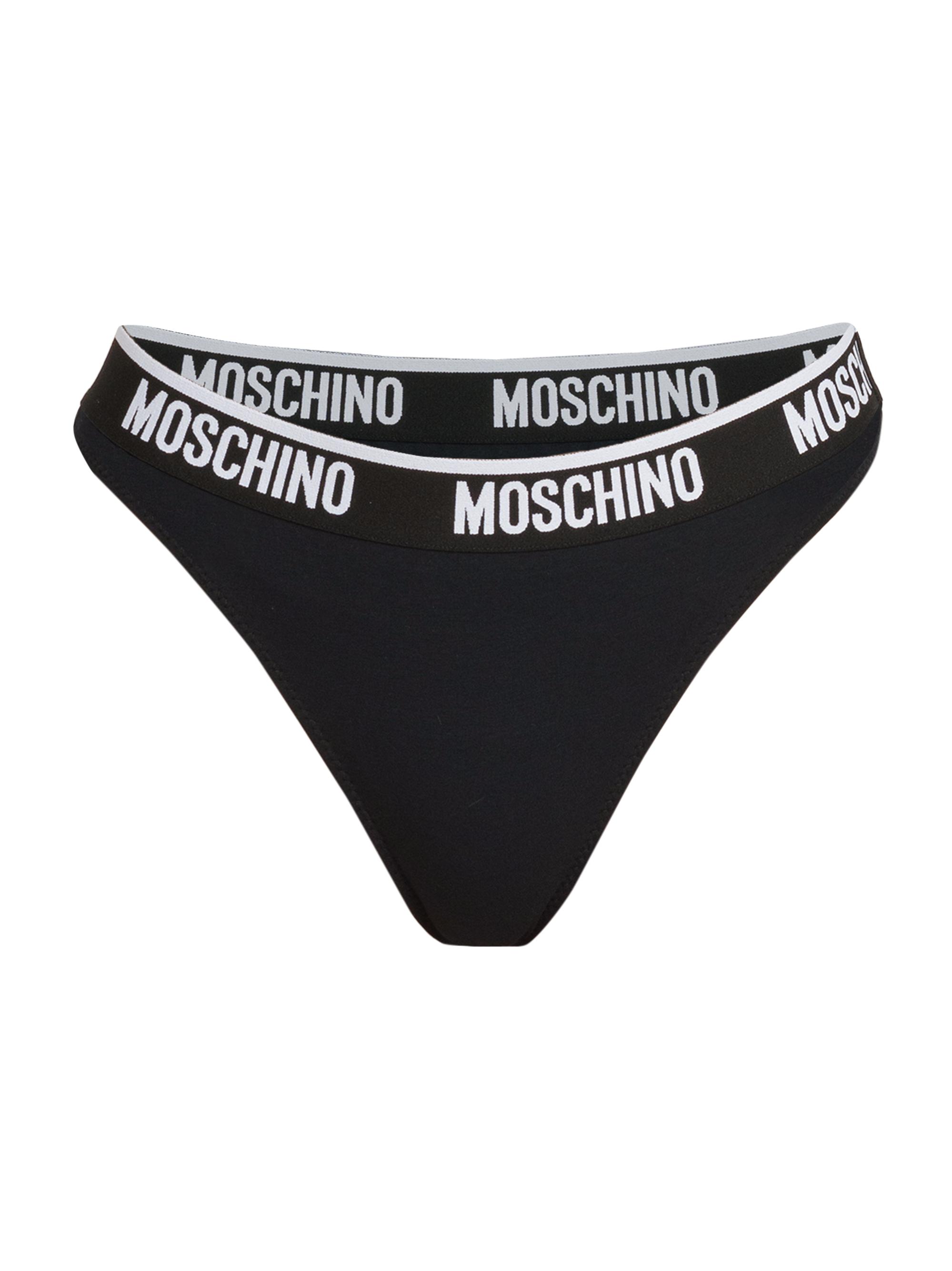 Moschino Women's Log Banded Thong - Black