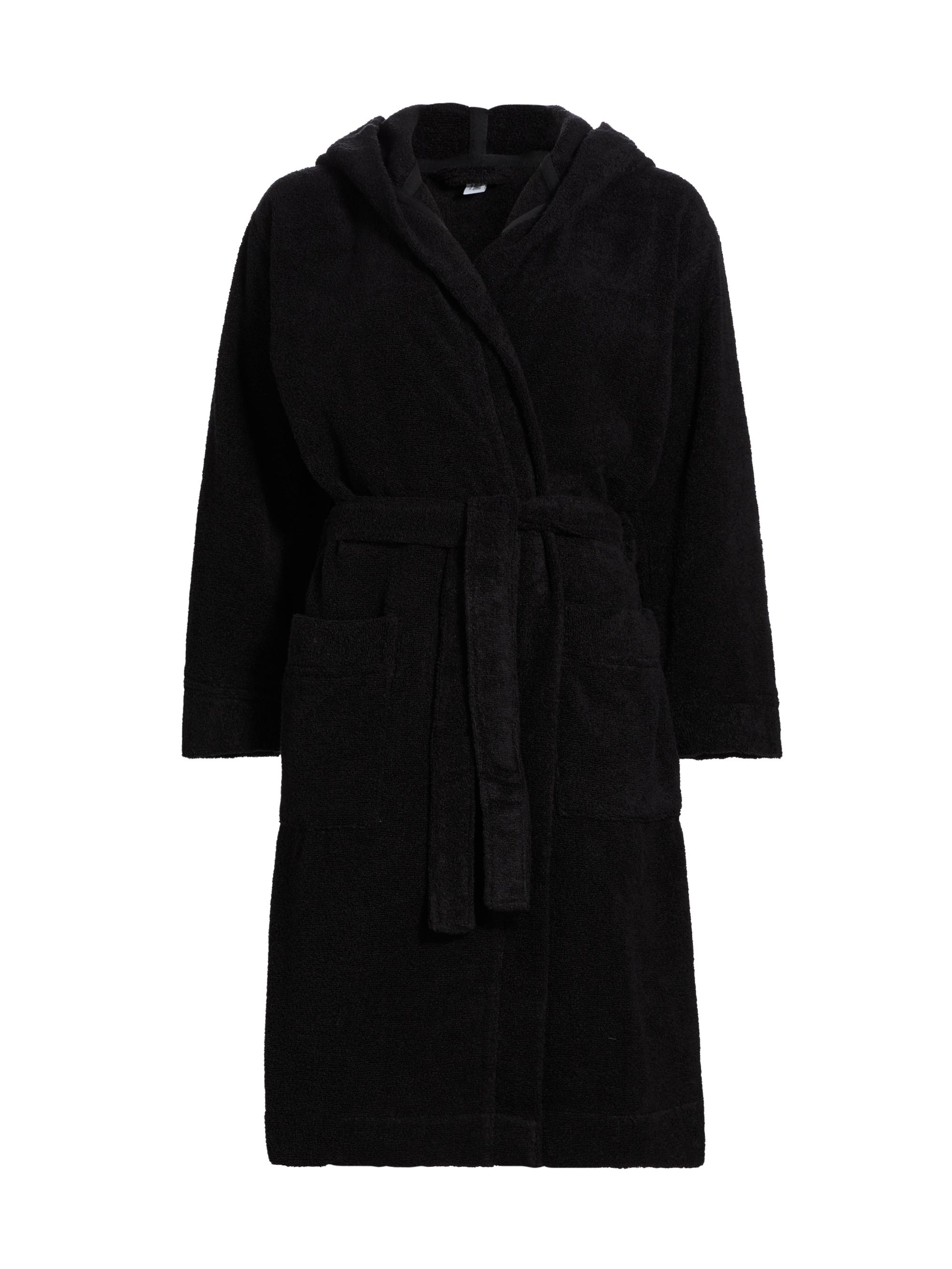 Moschino Women's Cotton Hooded Robe - Black