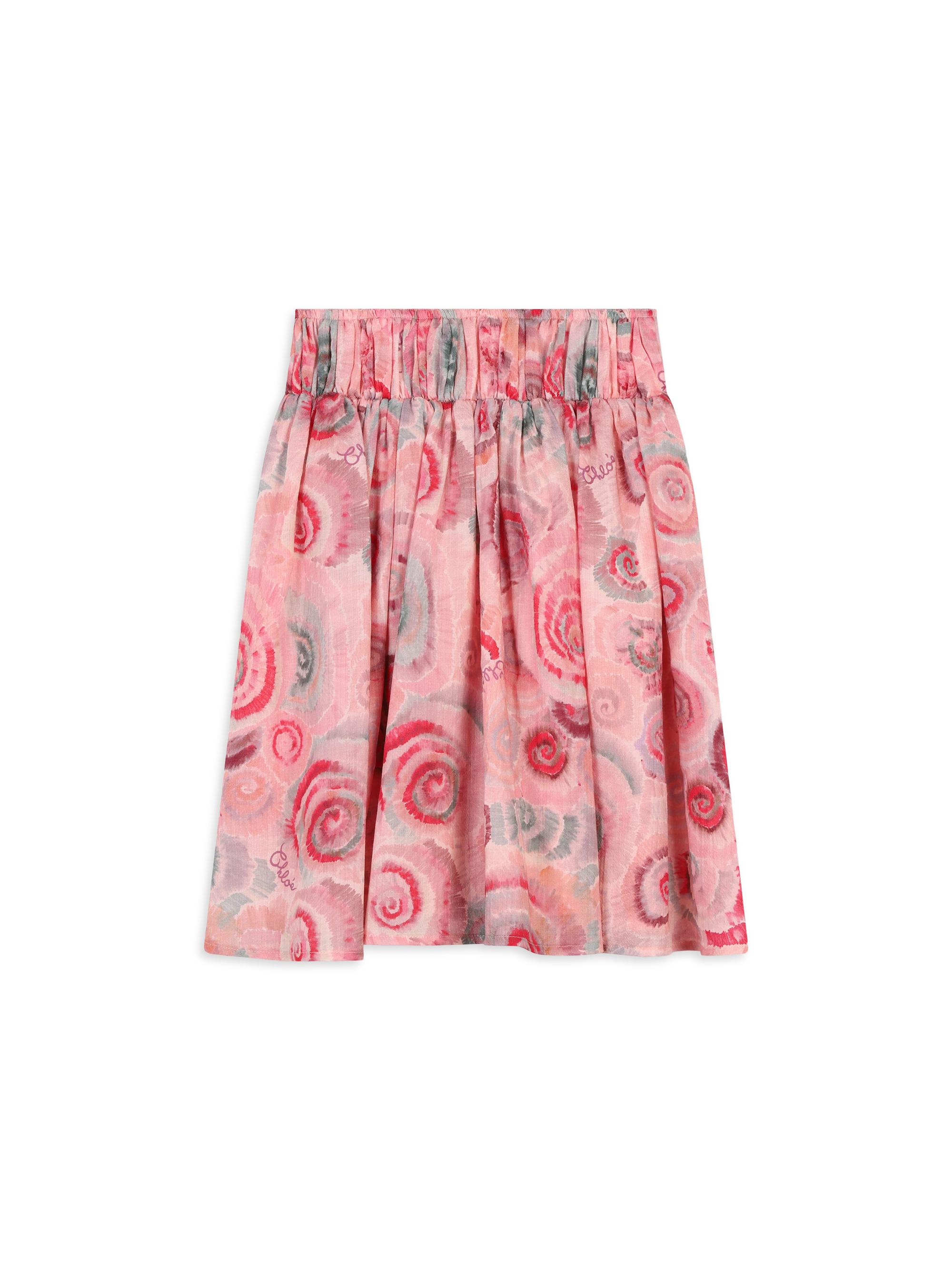 Chloé Little Girl's & Girl's Ceremonie Spiral Print Skirt - Pink
