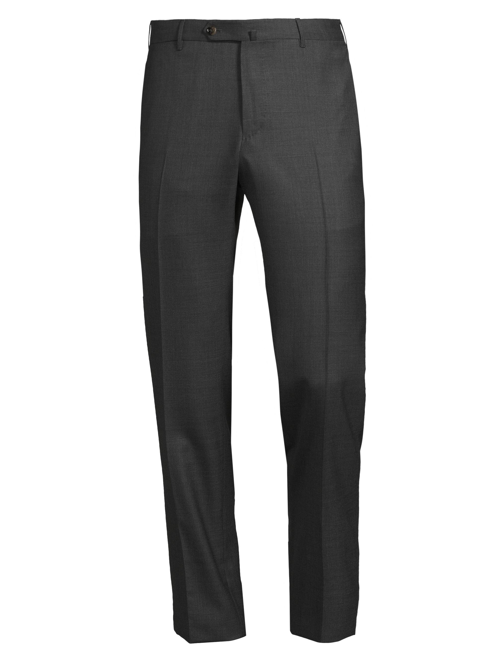 PT Torino Men's Deluxe Super 160s Serge Wool Trousers - Grigio Piombo