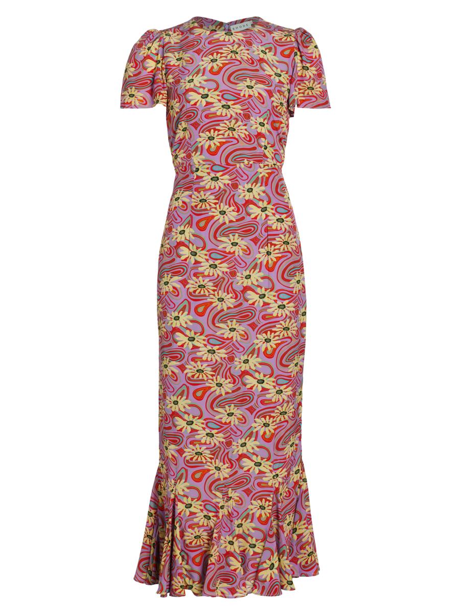 Rhode Lulani Floral Midi-Dress | Saks Fifth Avenue