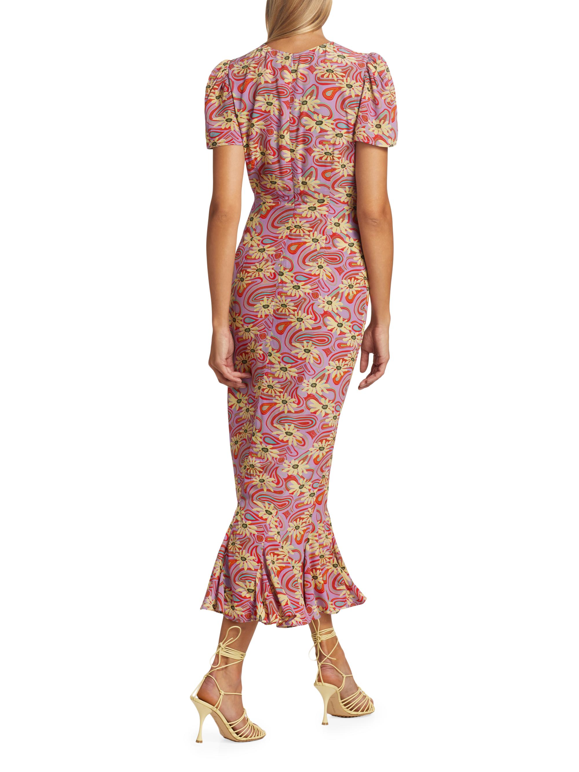 Rhode Lulani Floral Midi-Dress | Saks Fifth Avenue