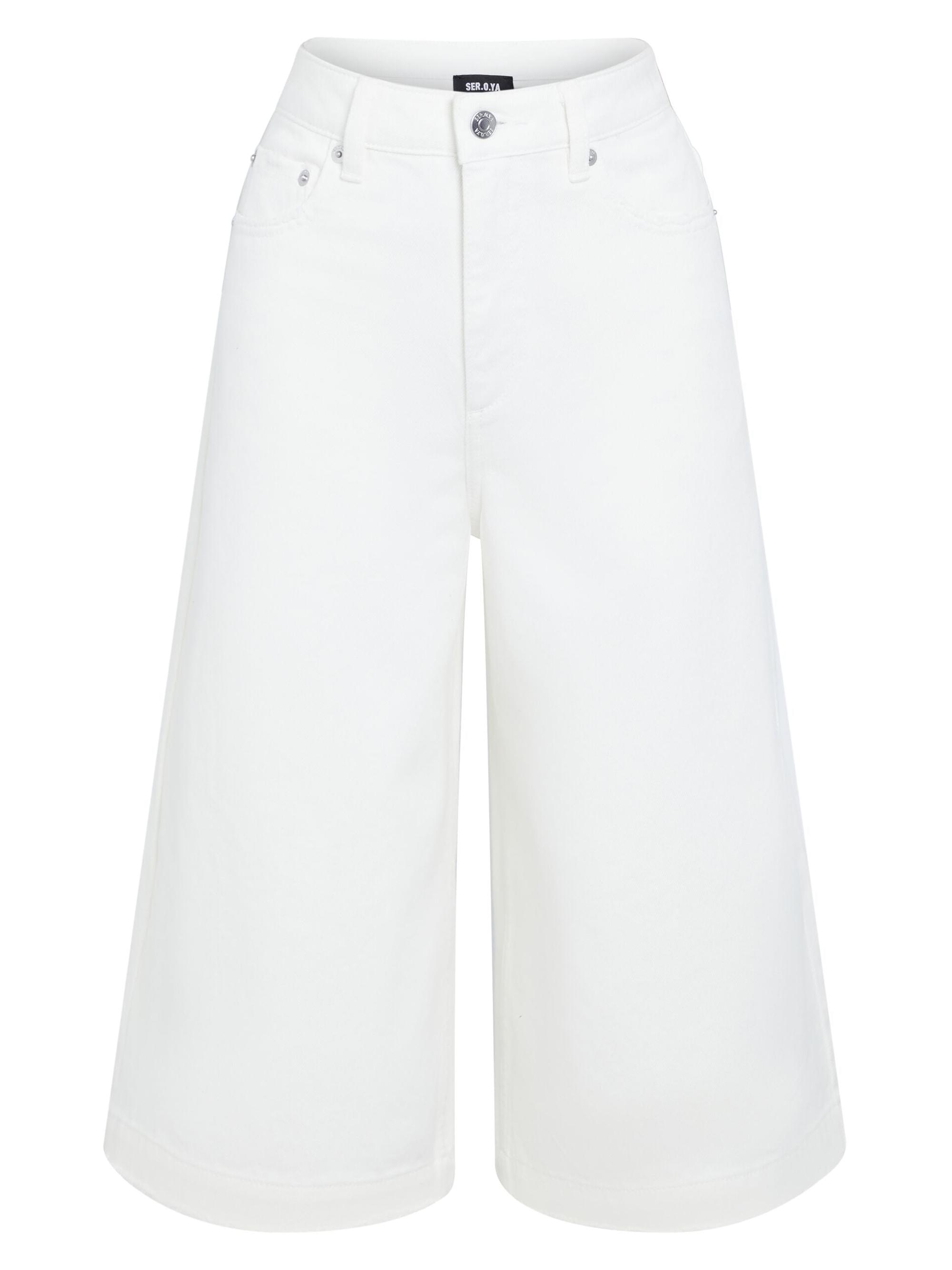 Ser.o.ya Women's Valli Mid Rise Bermuda Shorts - White