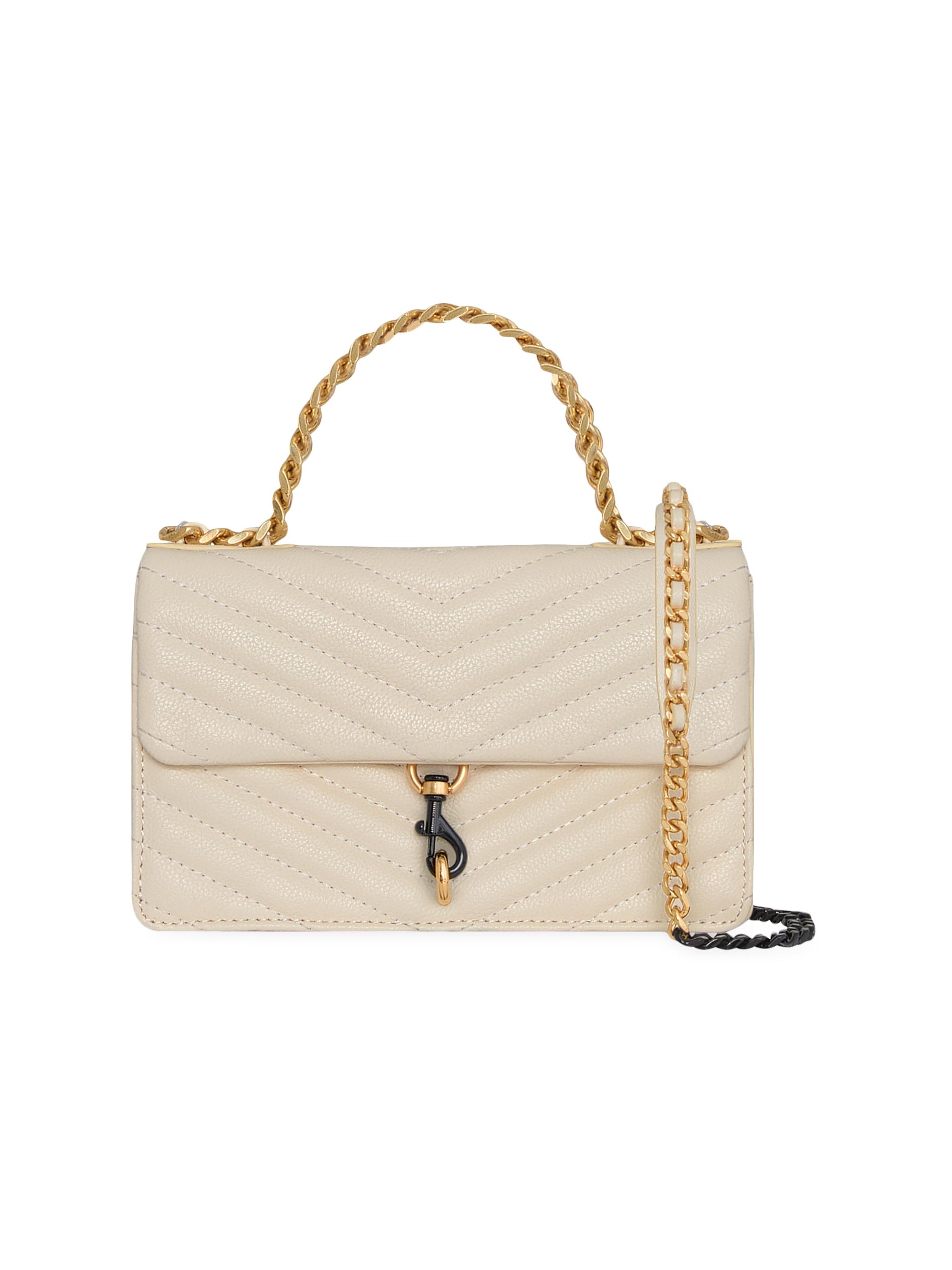 Rebecca Minkoff Women's Edie Mini Leather Crossbody Bag - Chantilly