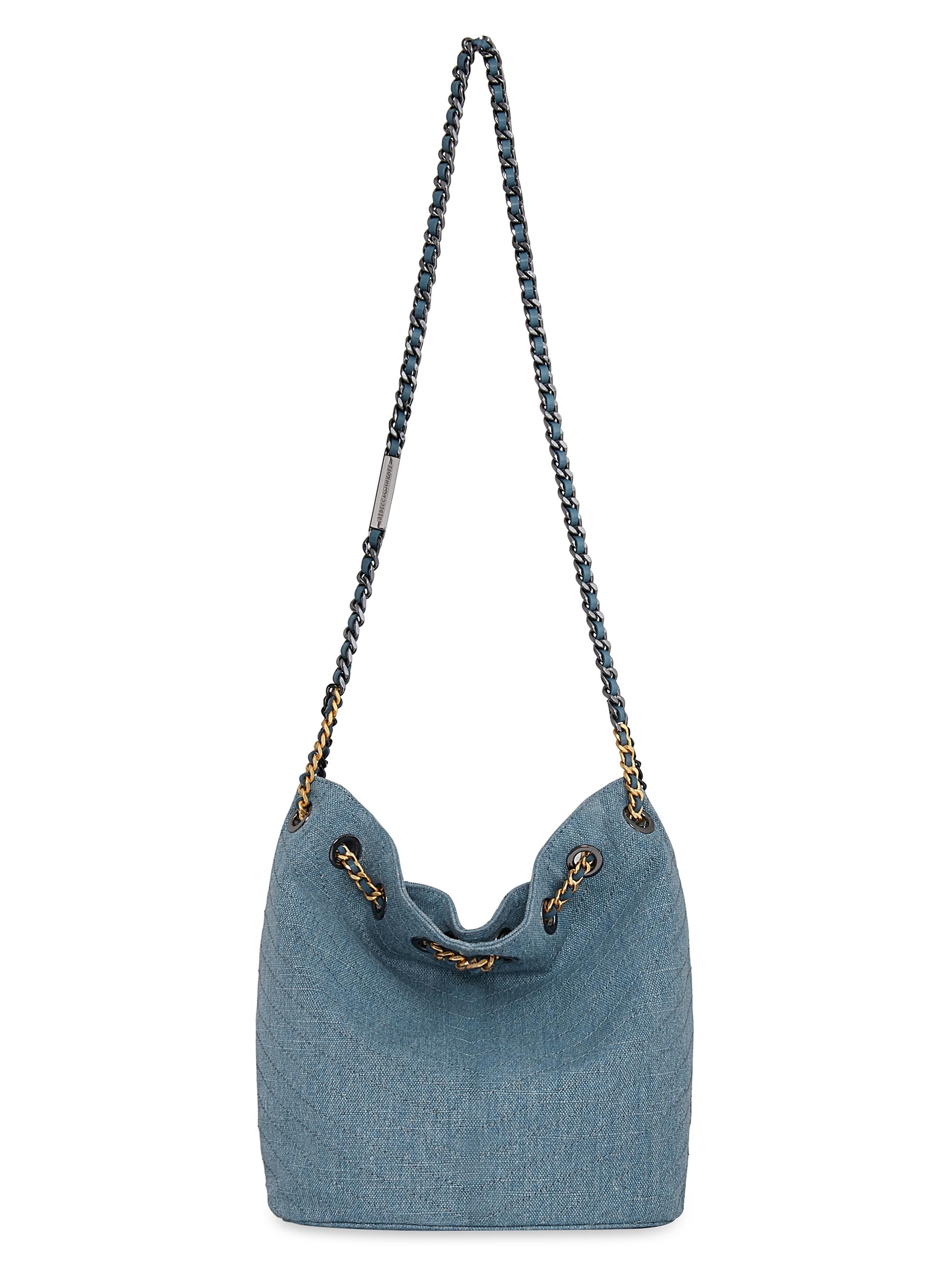 Rebecca Minkoff Women's Soft Linen-Blend Bucket Bag - Denim