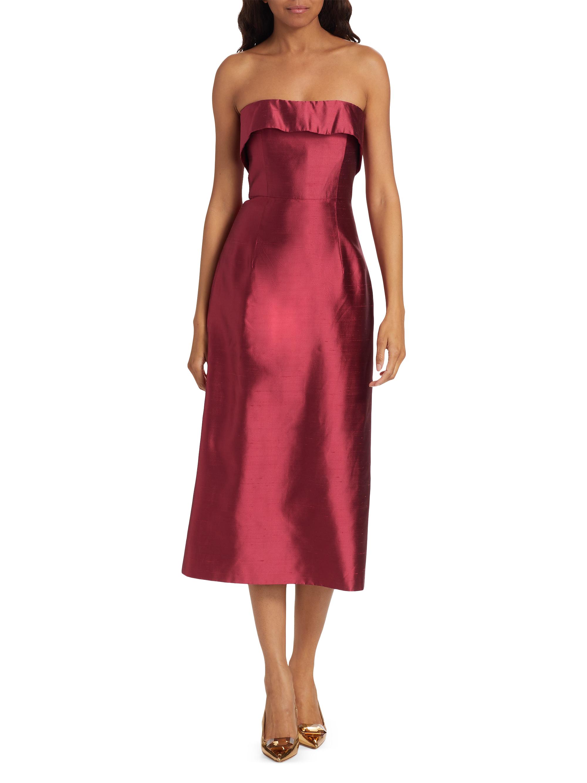 Markarian Novella Satin Column Cocktail Dress | Saks Fifth Avenue