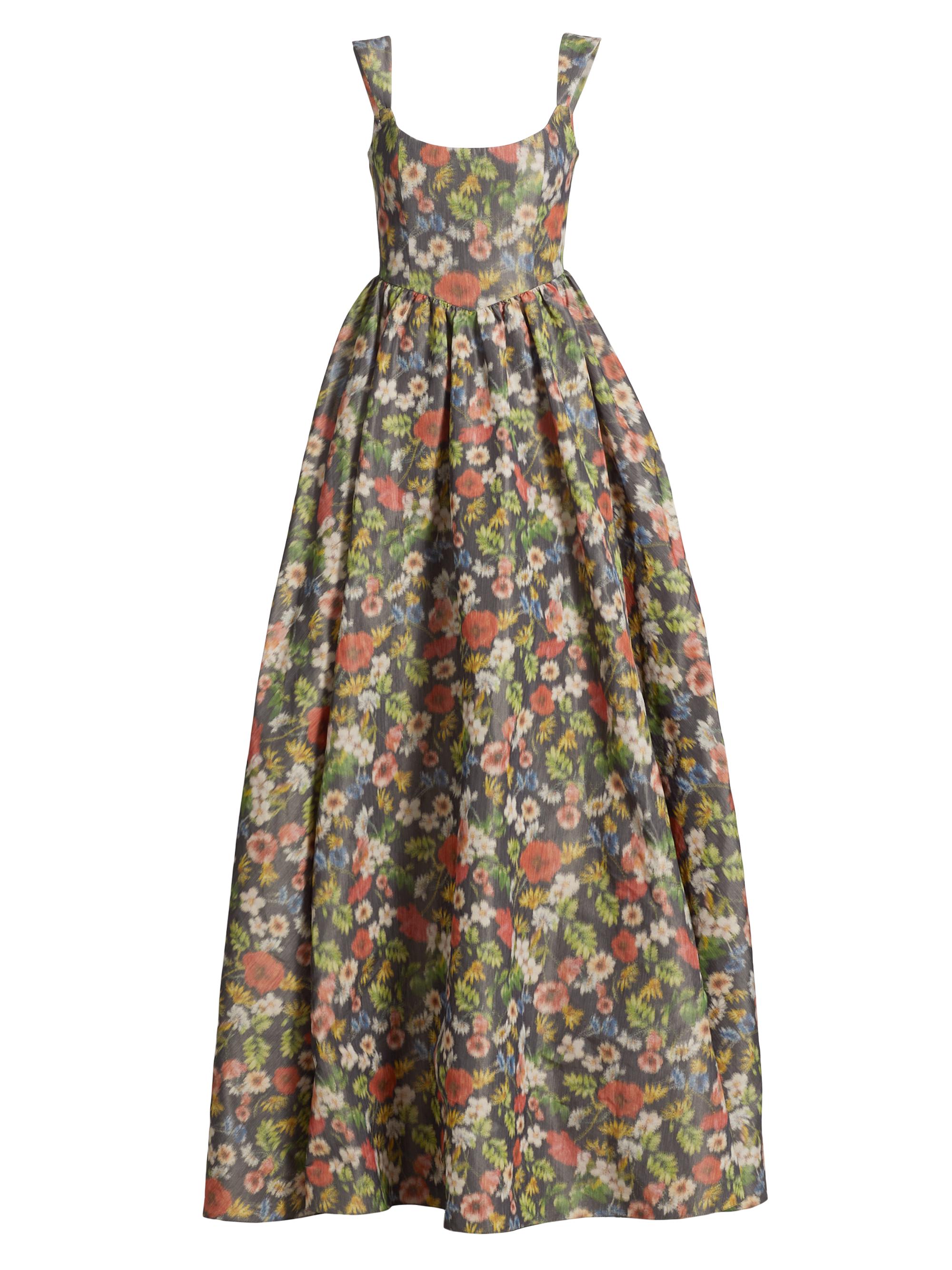 Markarian Women's Ophelia Ikat-Inspired Floral Ballgown - Dark Wildflower Ikat