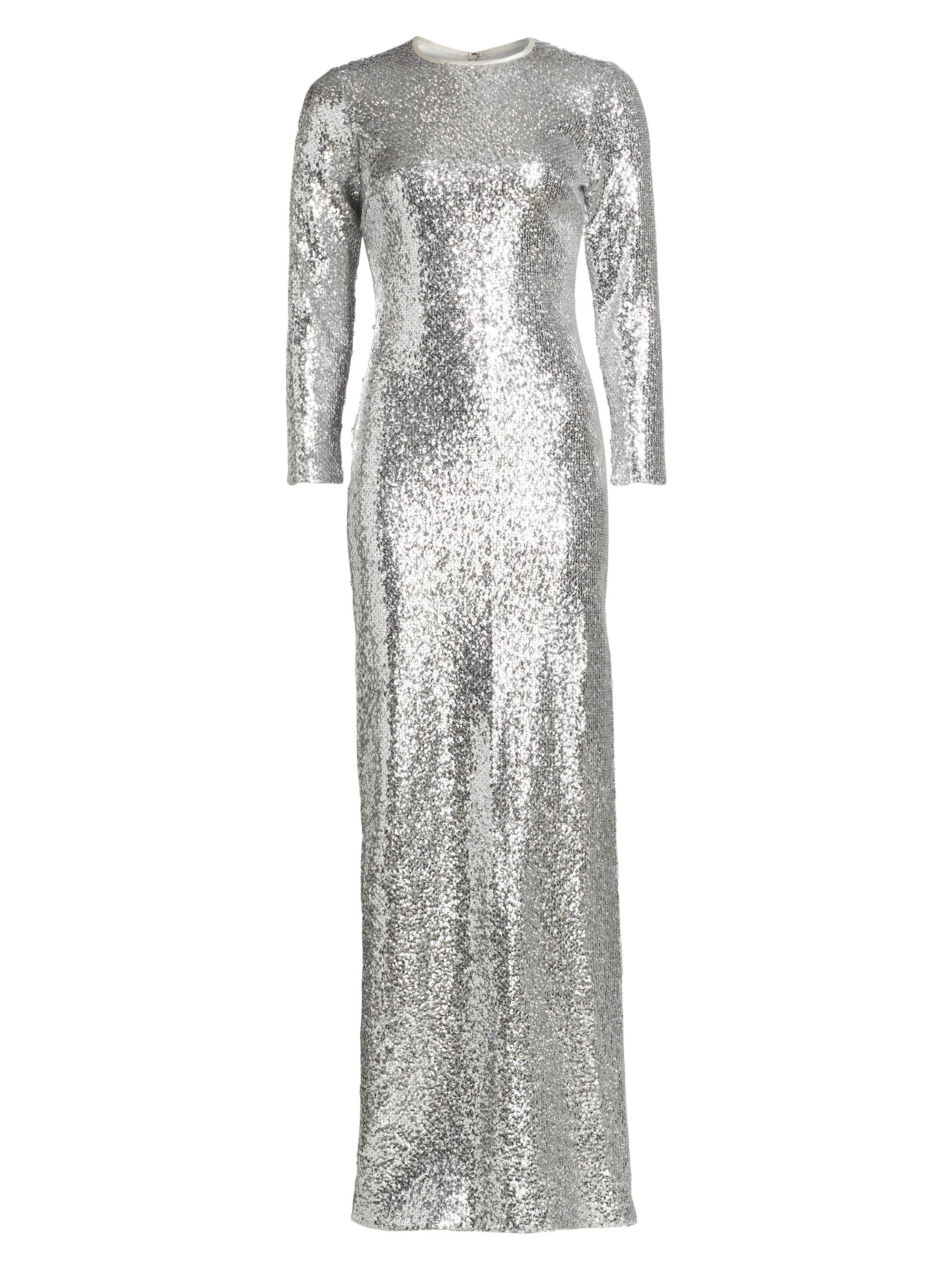 Markarian Women's Gianna Sequin Column Gown - Silver Sequin