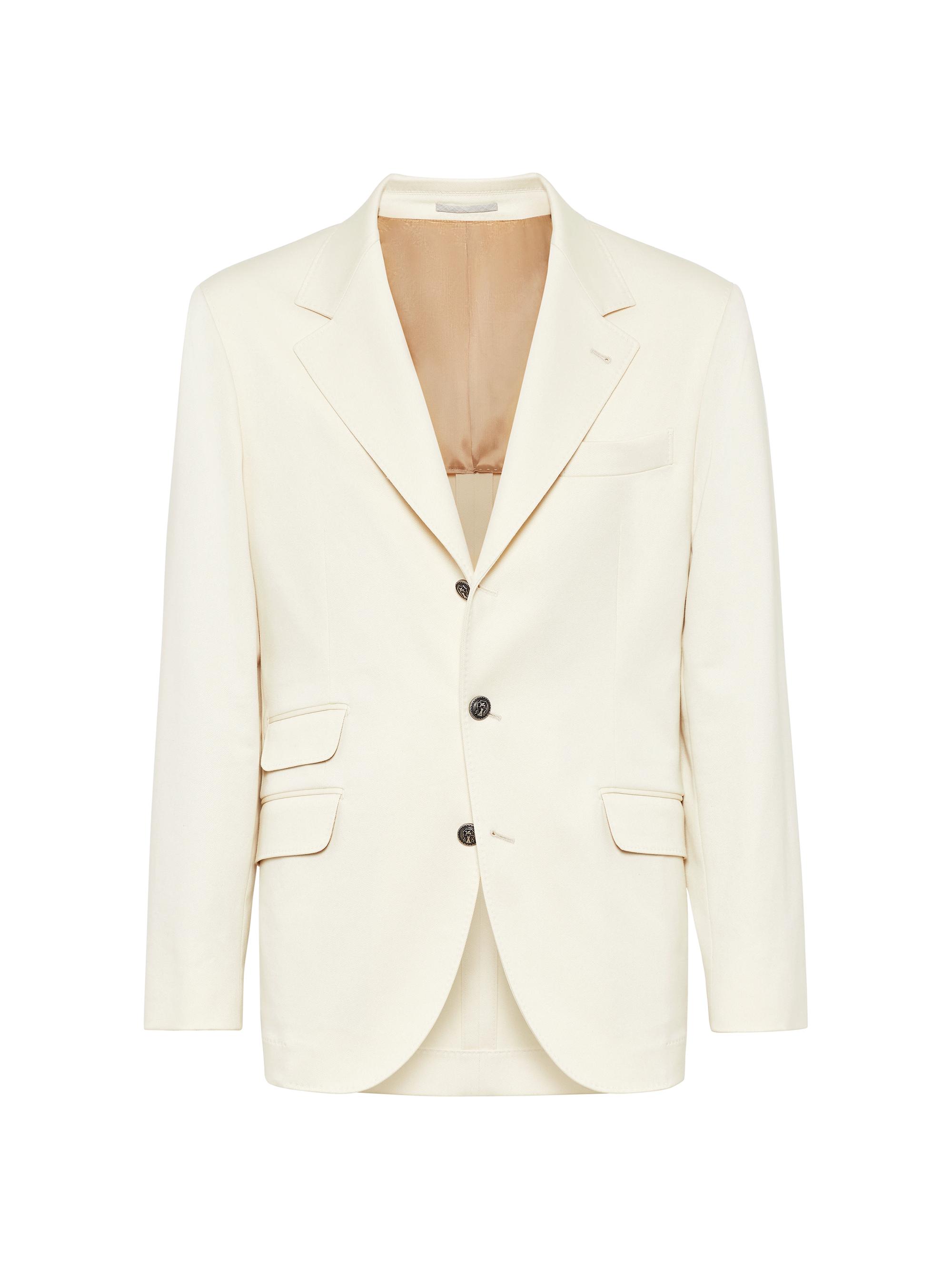 Brunello Cucinelli Men's Comfort Cotton and Cashmere Denim Deconstructed Cavallo Blazer - Panama