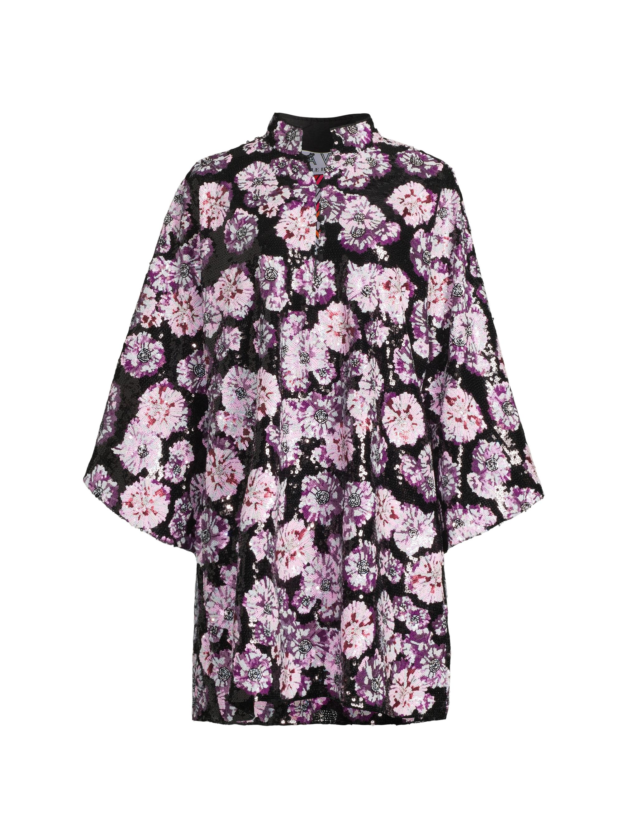 La Vie Style House Floral Sequined Mini Caftan | Saks Fifth Avenue