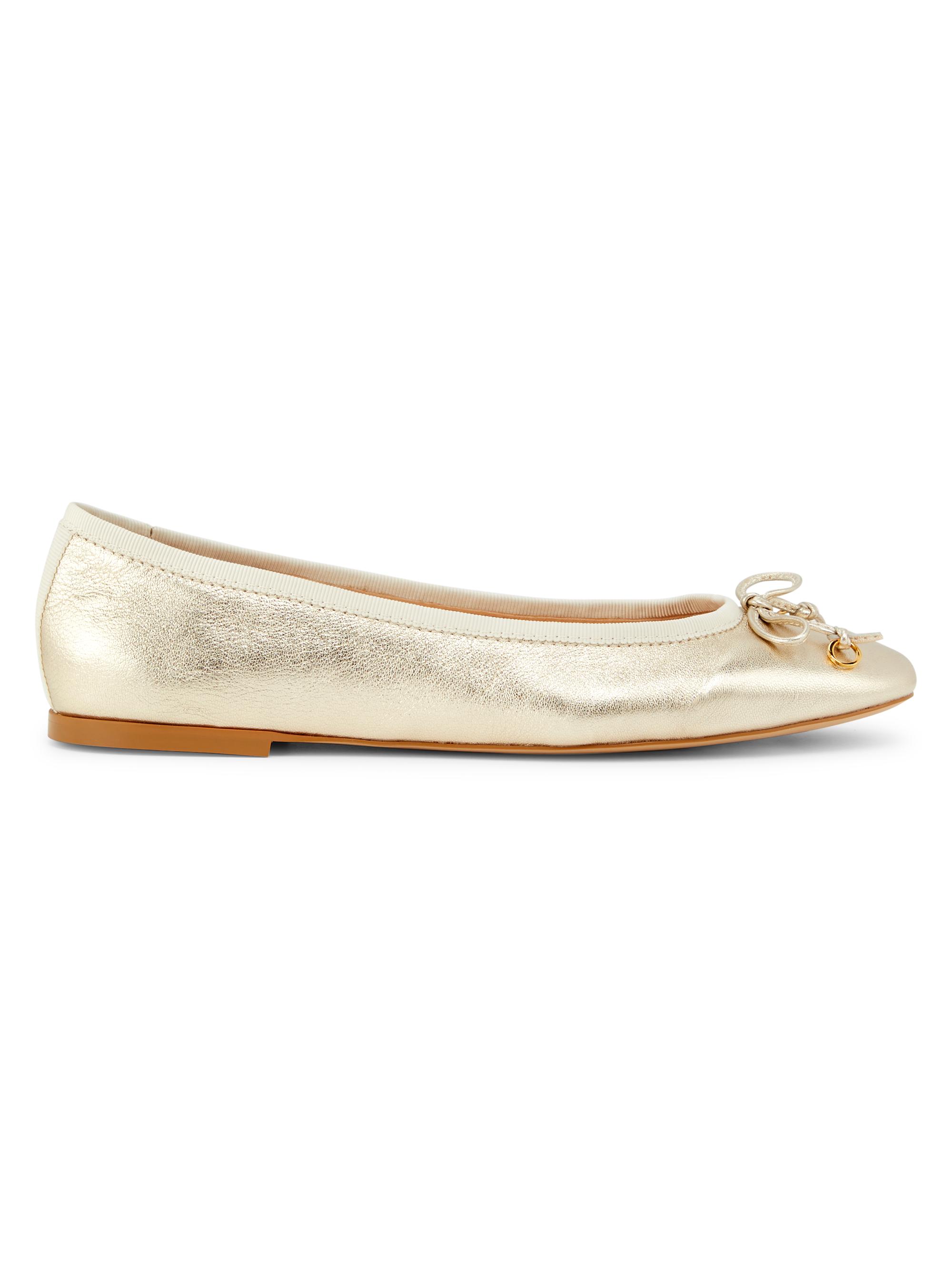 Odissì Women's Lou Bow-Embellished Ballet Flats - Light Gold