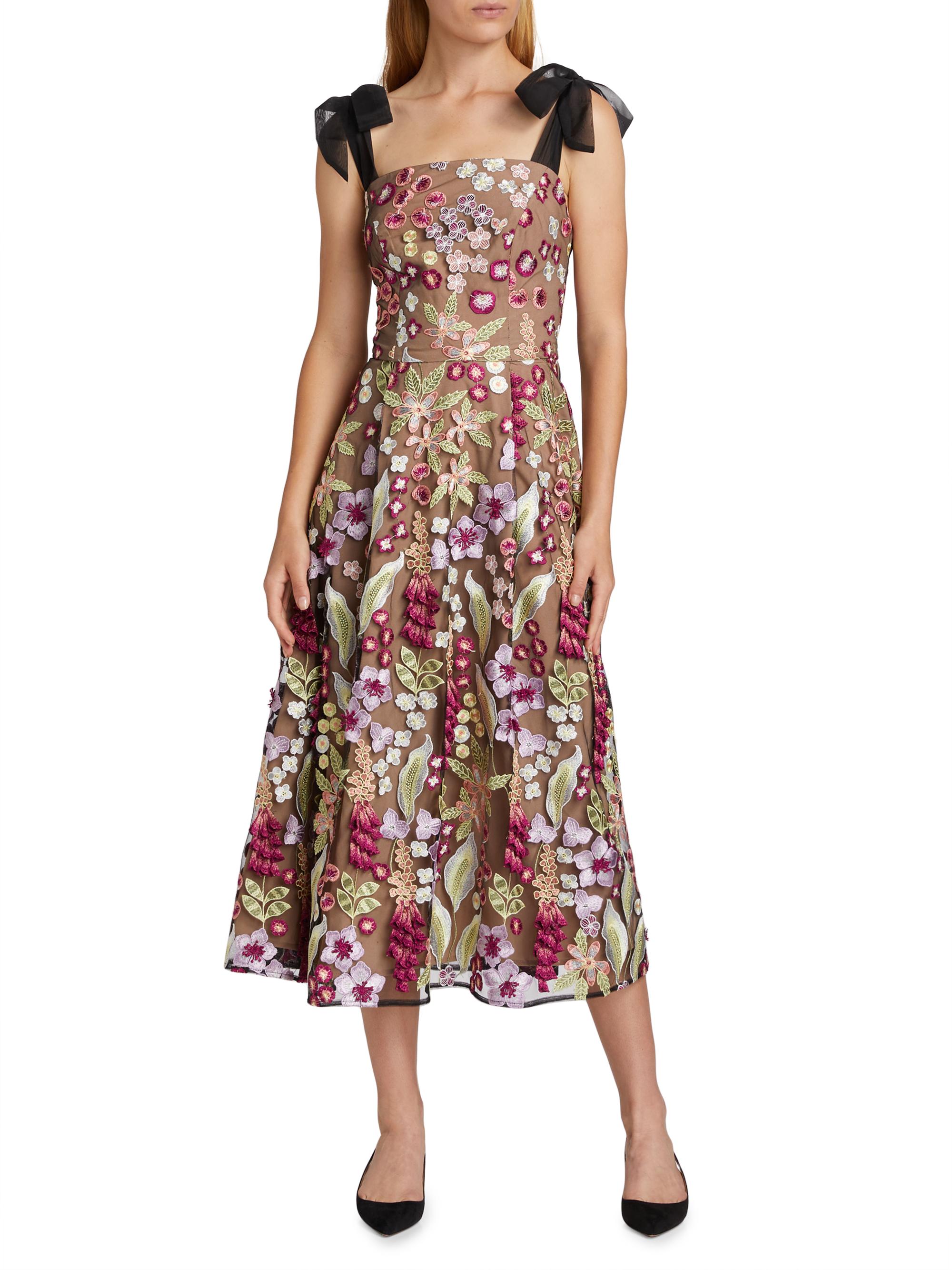 Robe Chemisier Fifth Avenue Brodée - Taille M, Bleu, Style Flare, Neuve Avec étiquettes