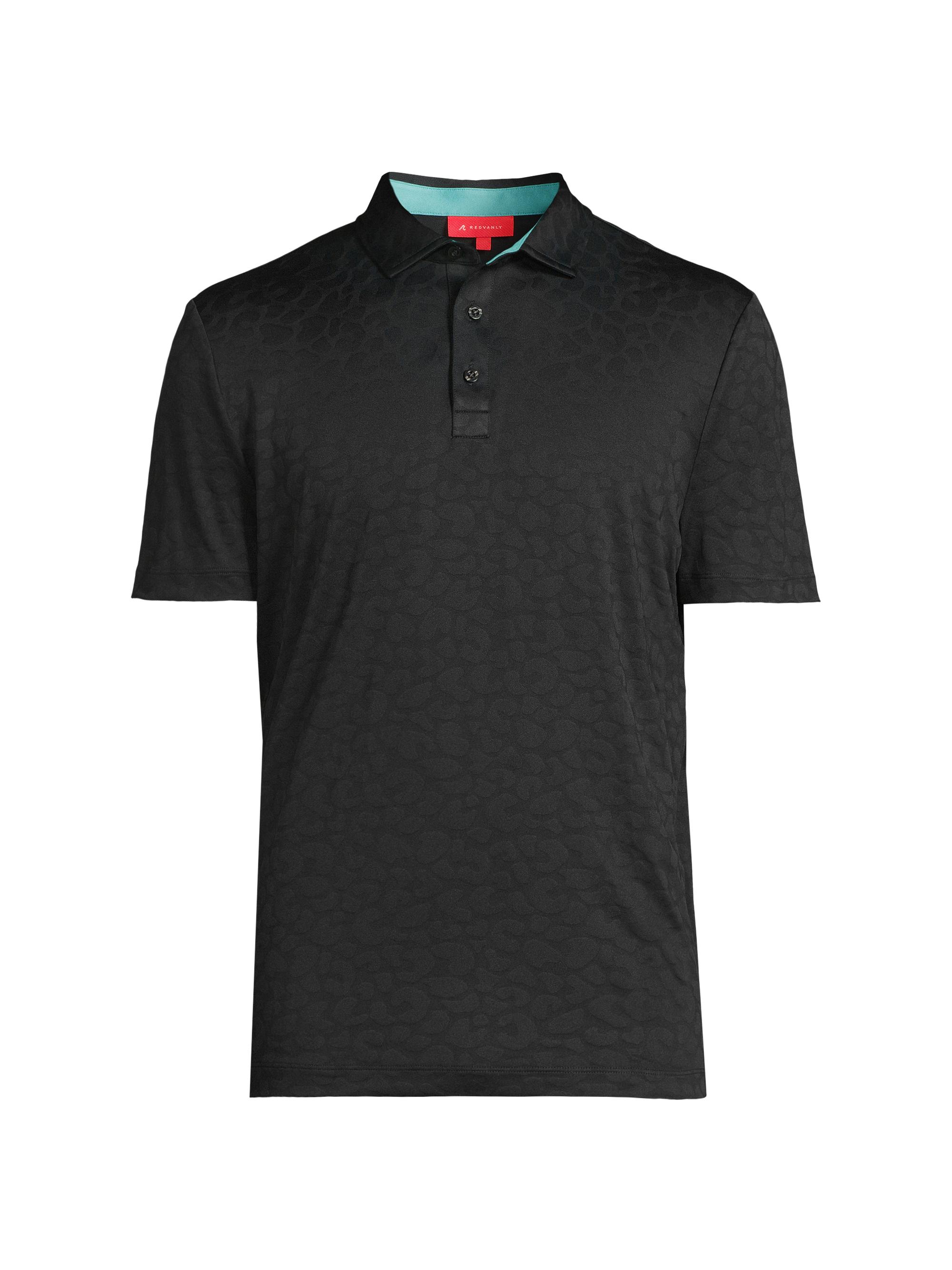 Redvanly Men's Sanborn Jacquard Polo Shirt - Tuxedo