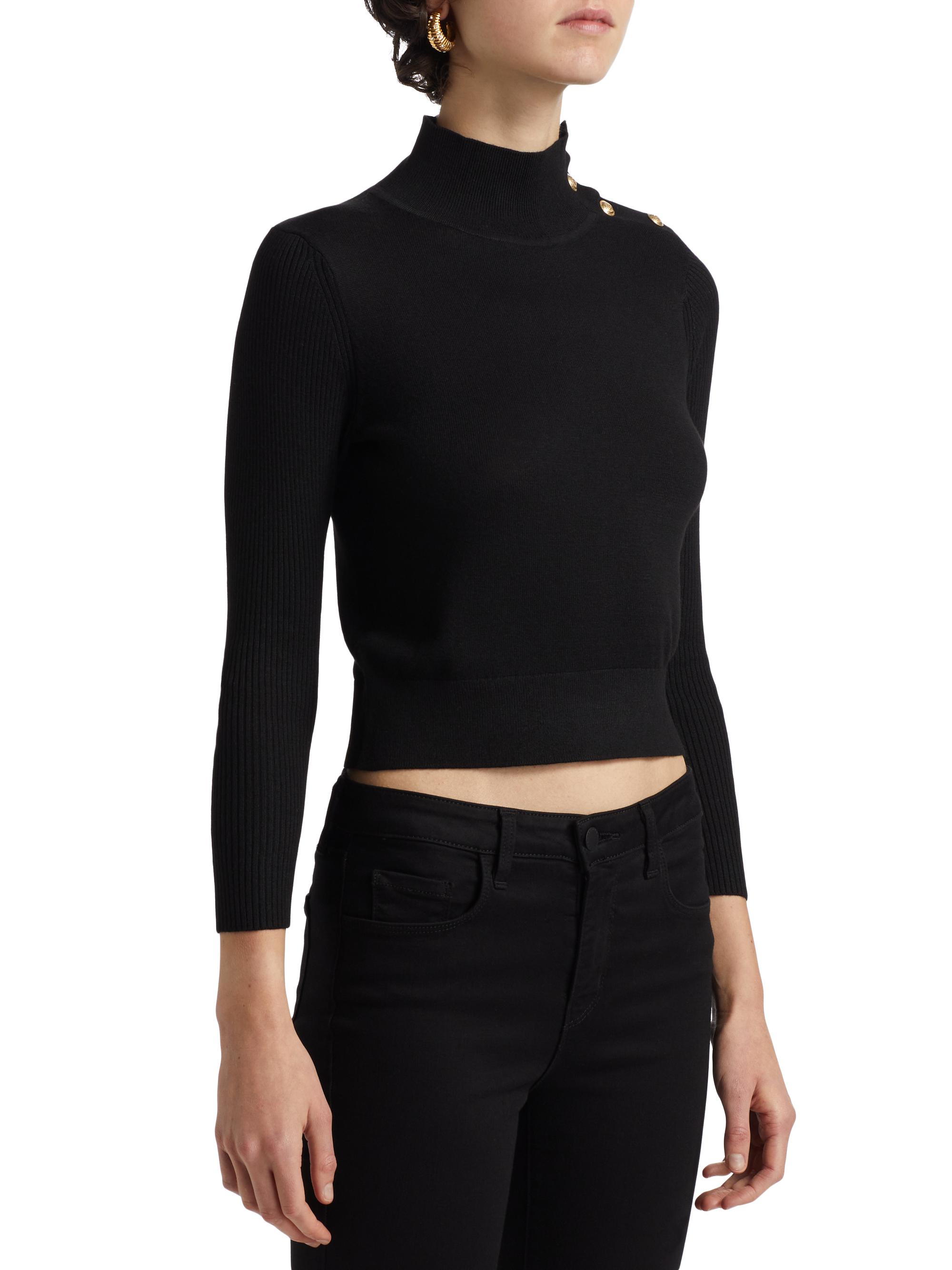 L'AGENCE Kamdyn Mock Turtleneck Top | Saks Fifth Avenue