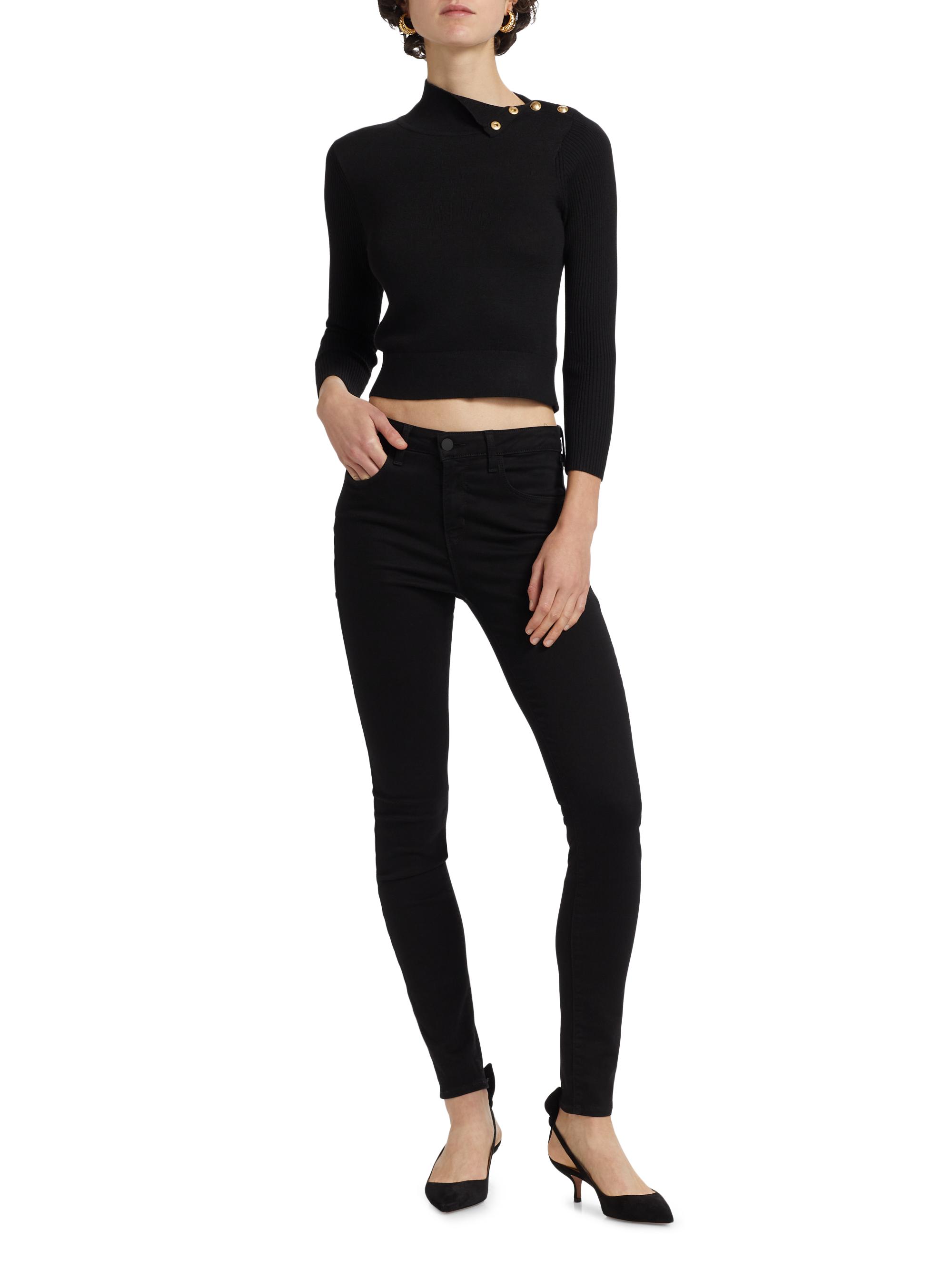 L'AGENCE Kamdyn Mock Turtleneck Top | Saks Fifth Avenue