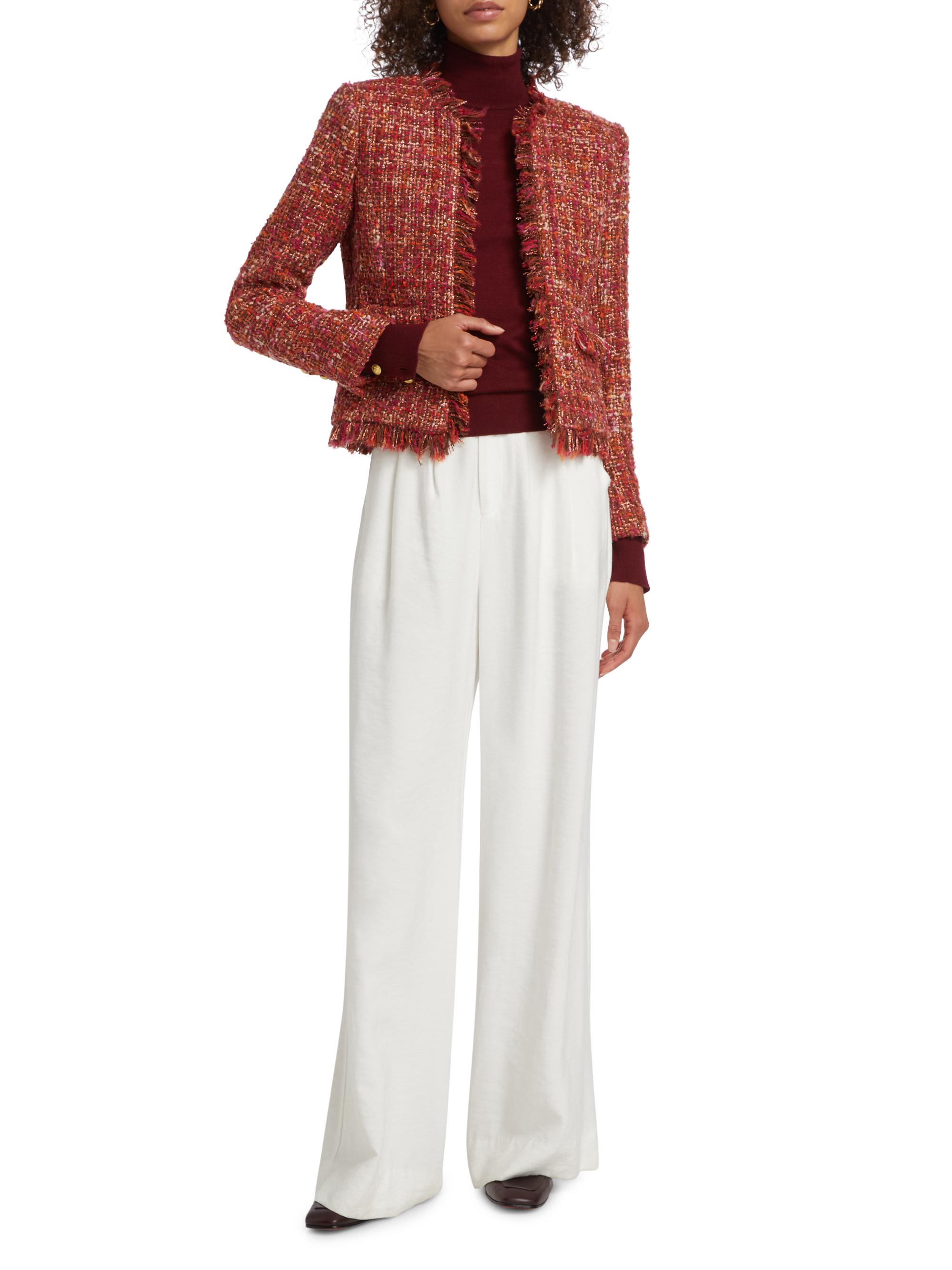 L'AGENCE Angelina Tweed Jacket | Saks Fifth Avenue