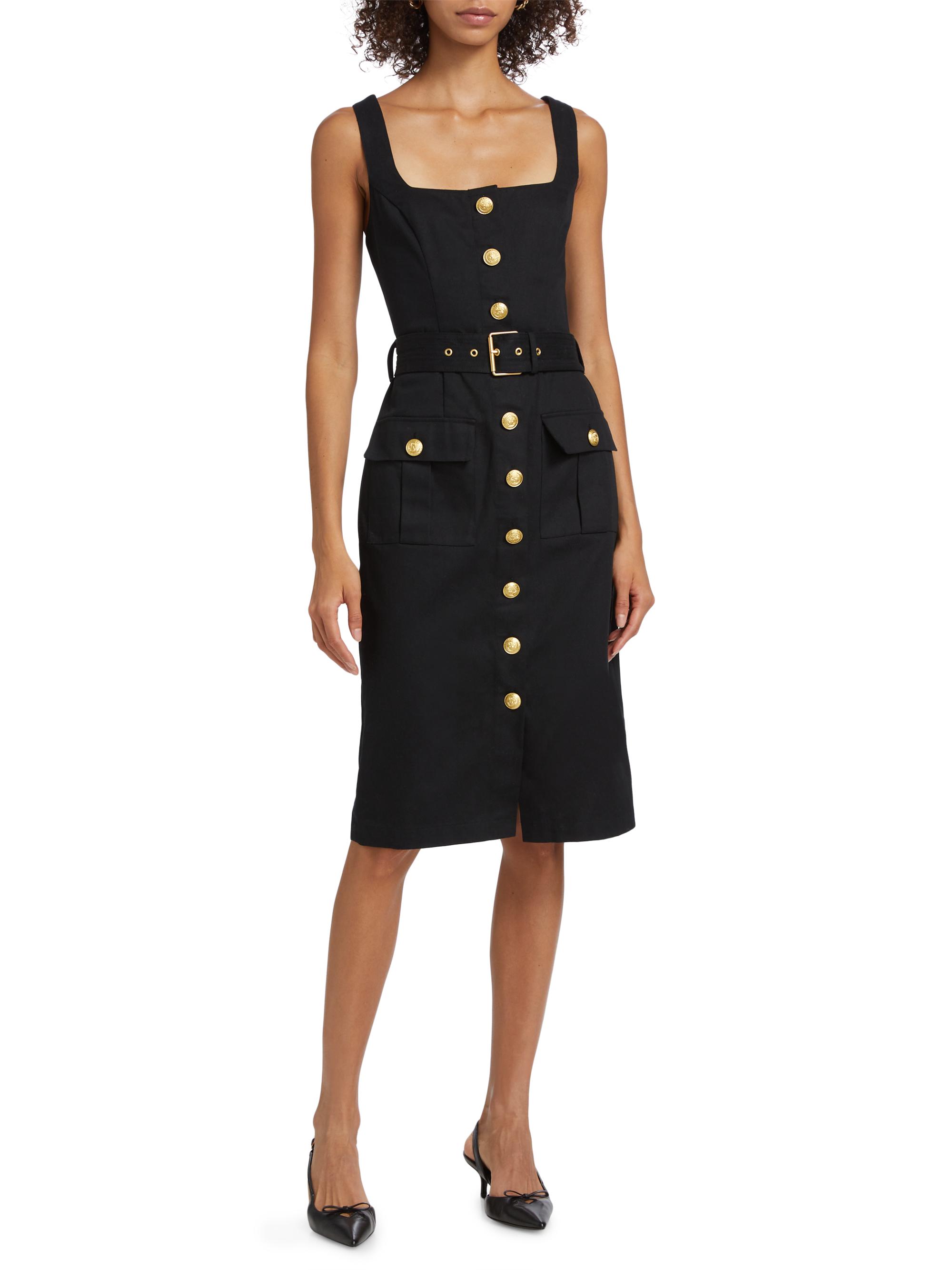 L'AGENCE Idy Button-Front Tank Dress | Saks Fifth Avenue