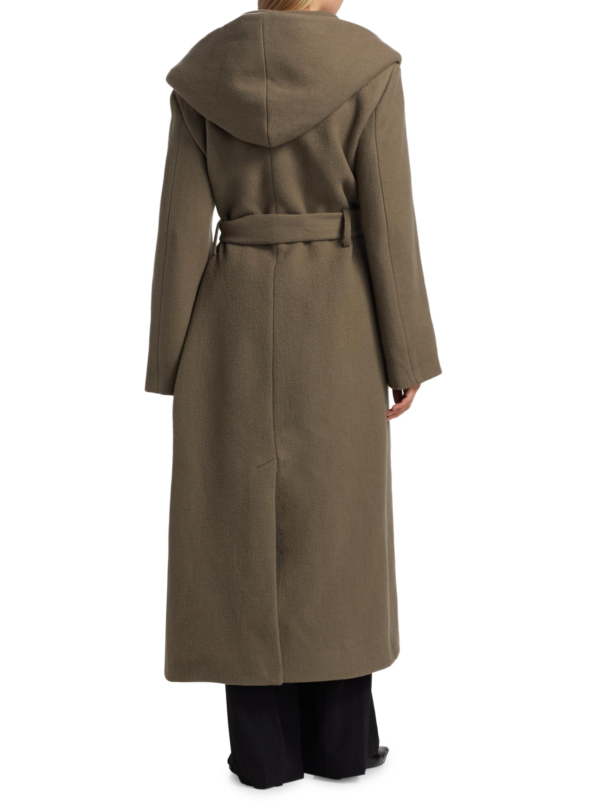 Róhe Wool Hooded Wrap Coat | Saks Fifth Avenue