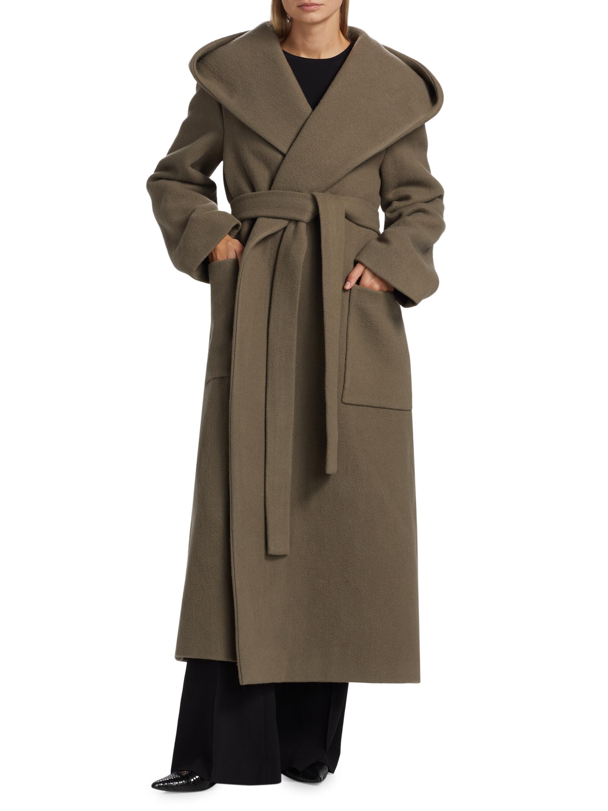 Róhe Wool Hooded Wrap Coat | Saks Fifth Avenue