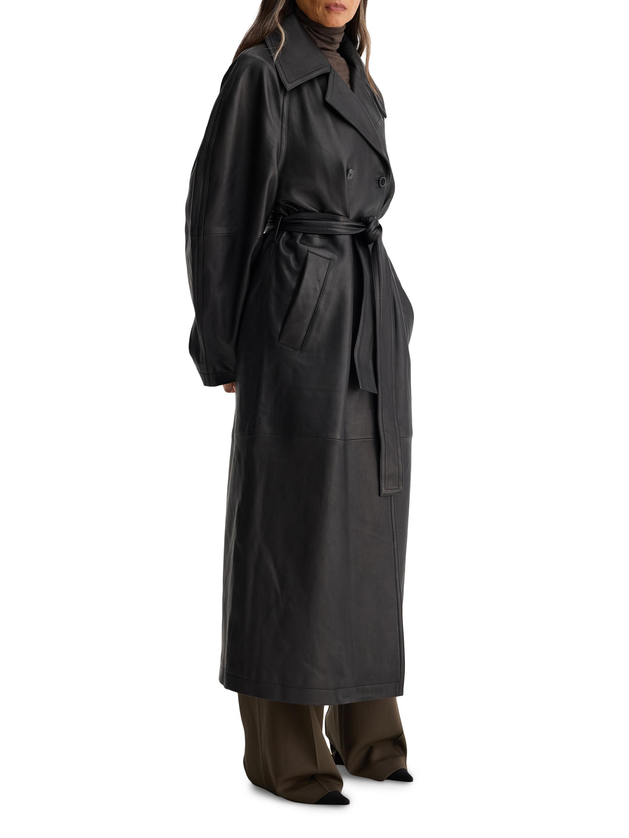 Shop Róhe Leather Trench Coat | Saks Fifth Avenue