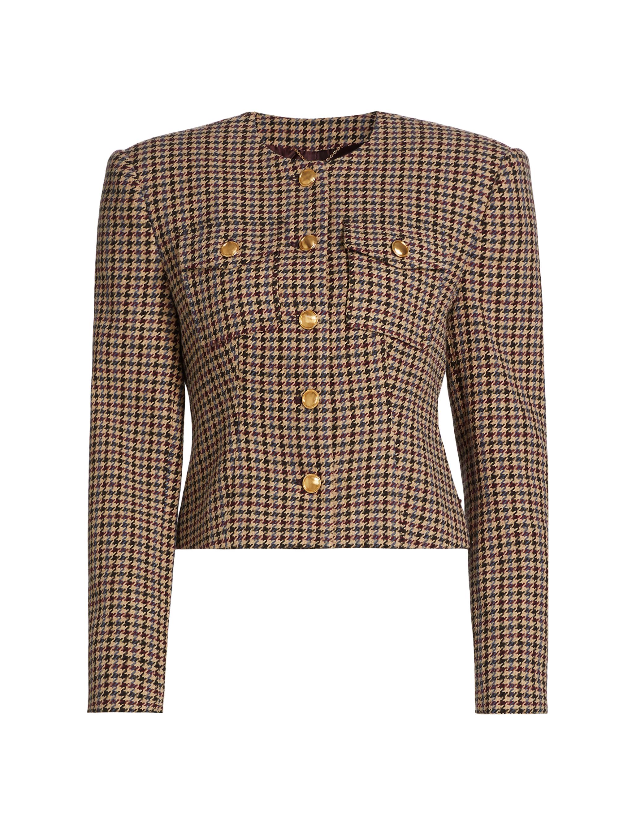 Ronny Kobo Jerry Houndstooth Wool-Blend Jacket | Saks Fifth Avenue
