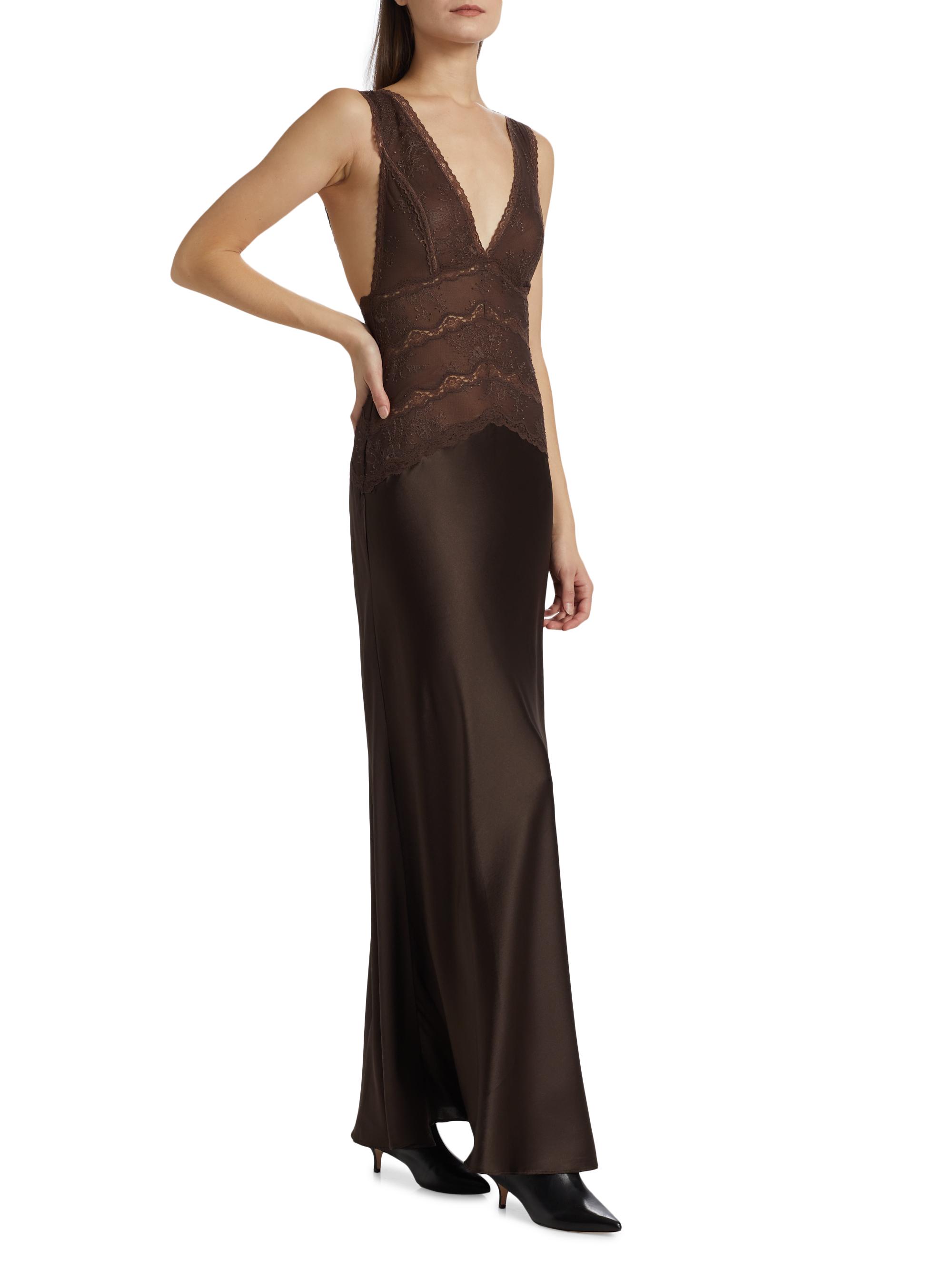 Ronny Kobo Nalla Lace Silk Maxi Dress | Saks Fifth Avenue