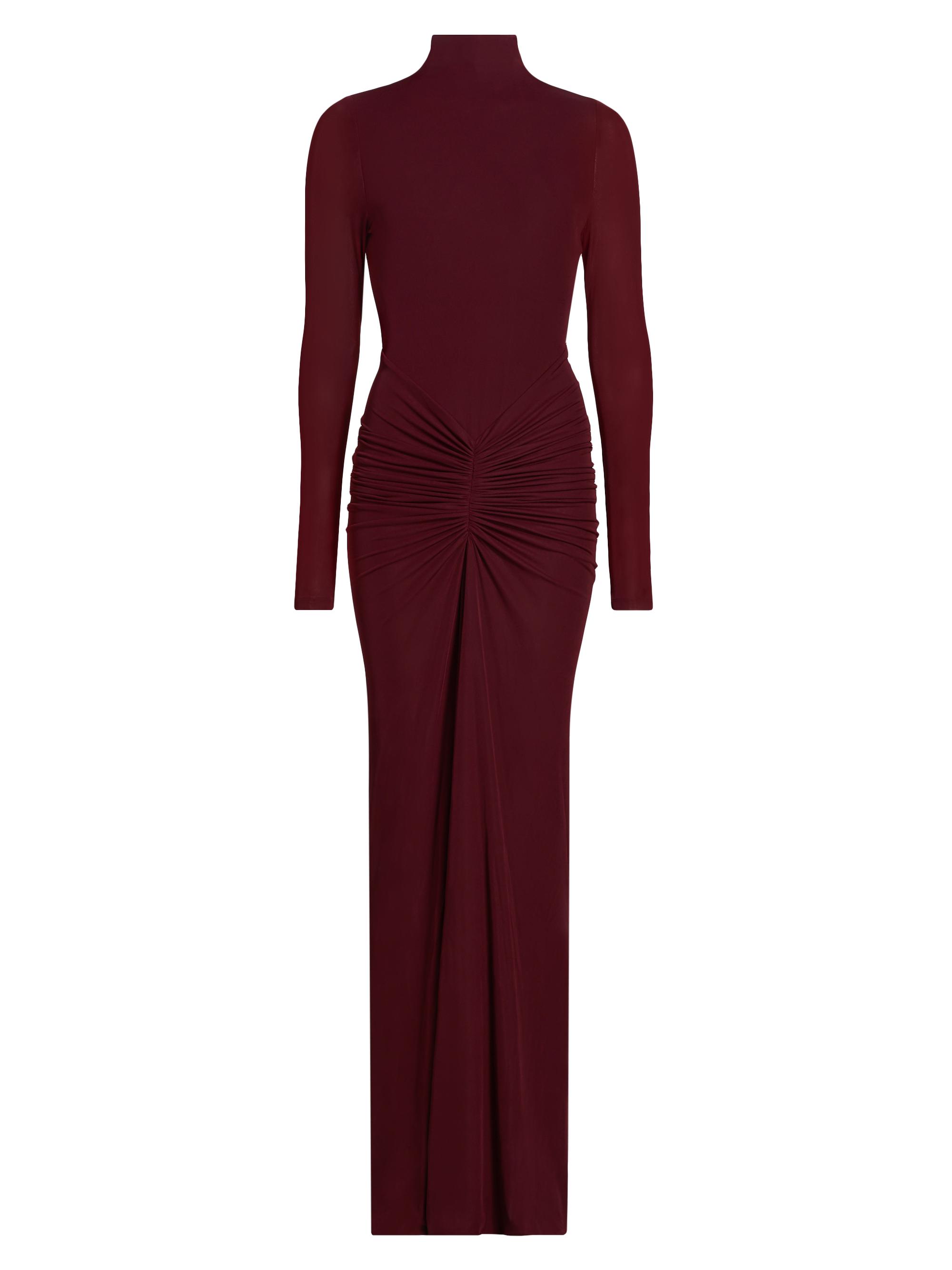 Ronny Kobo Women's Scorpio Jersey Ruched Maxi Dress - Oxblood