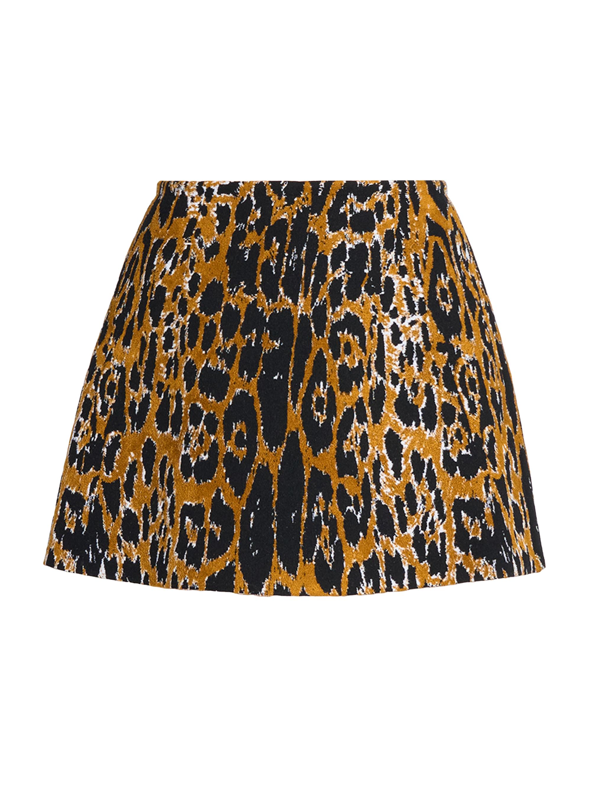 Alaïa Women's Leopard Jacquard Miniskirt - Noir Multi