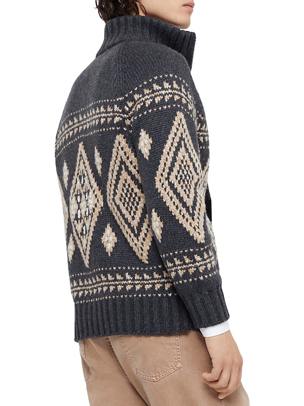 Shop Brunello Cucinelli Cardigan in Cashmere Feather Yarn Shop Brunello Cucinelli Cardigan in Cashmere Feather Yarn