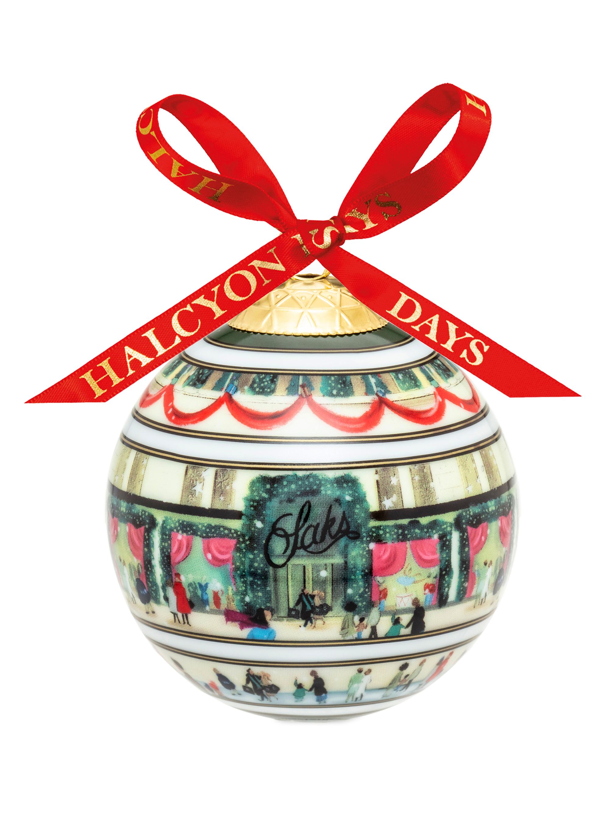 Halcyon Days Saks Fifth Avenue Holiday Shopping Ornament