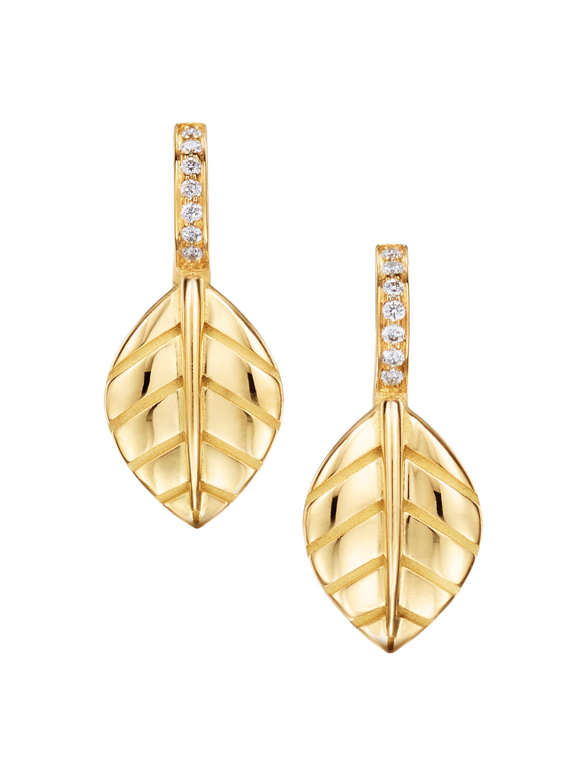 Temple St. Clair Women's Florence86 Arcadia 18K Yellow Gold & 0.06 TCW Diamond Drop Earrings - Yellow Gold