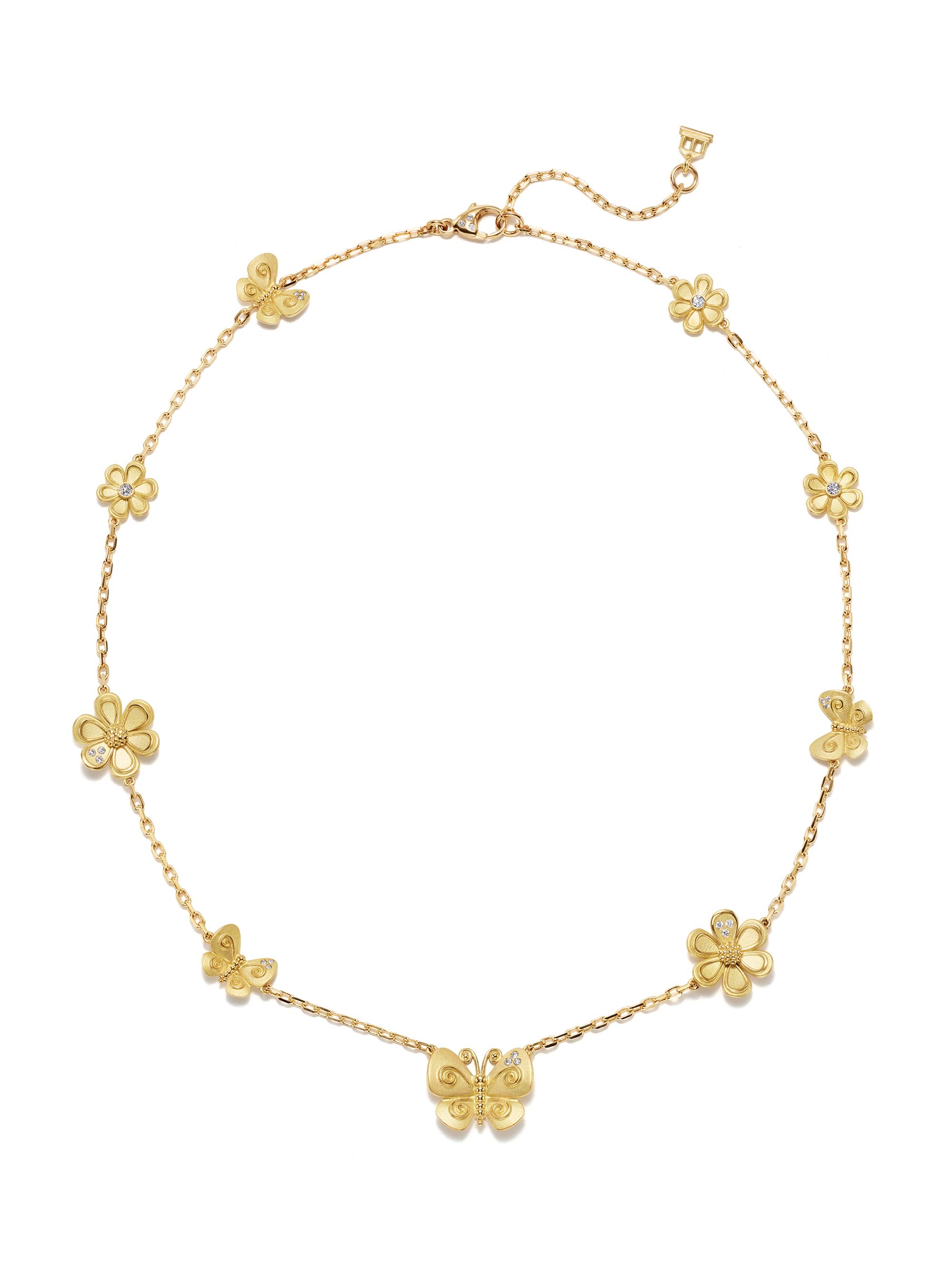 Temple St. Clair Women's Florence86 Golden Flower 18K Yellow Gold & 0.31 TCW Diamond Necklace - Yellow Gold