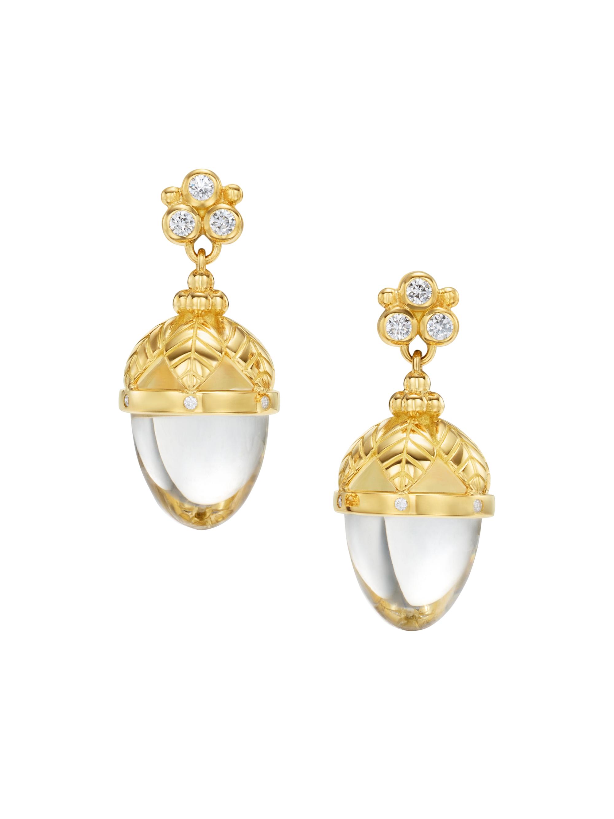 Temple St. Clair Women's Florence86 Arcadia 18K Yellow Gold, Crystal & 0.26 TCW Diamond Drop Earrings - Yellow Gold