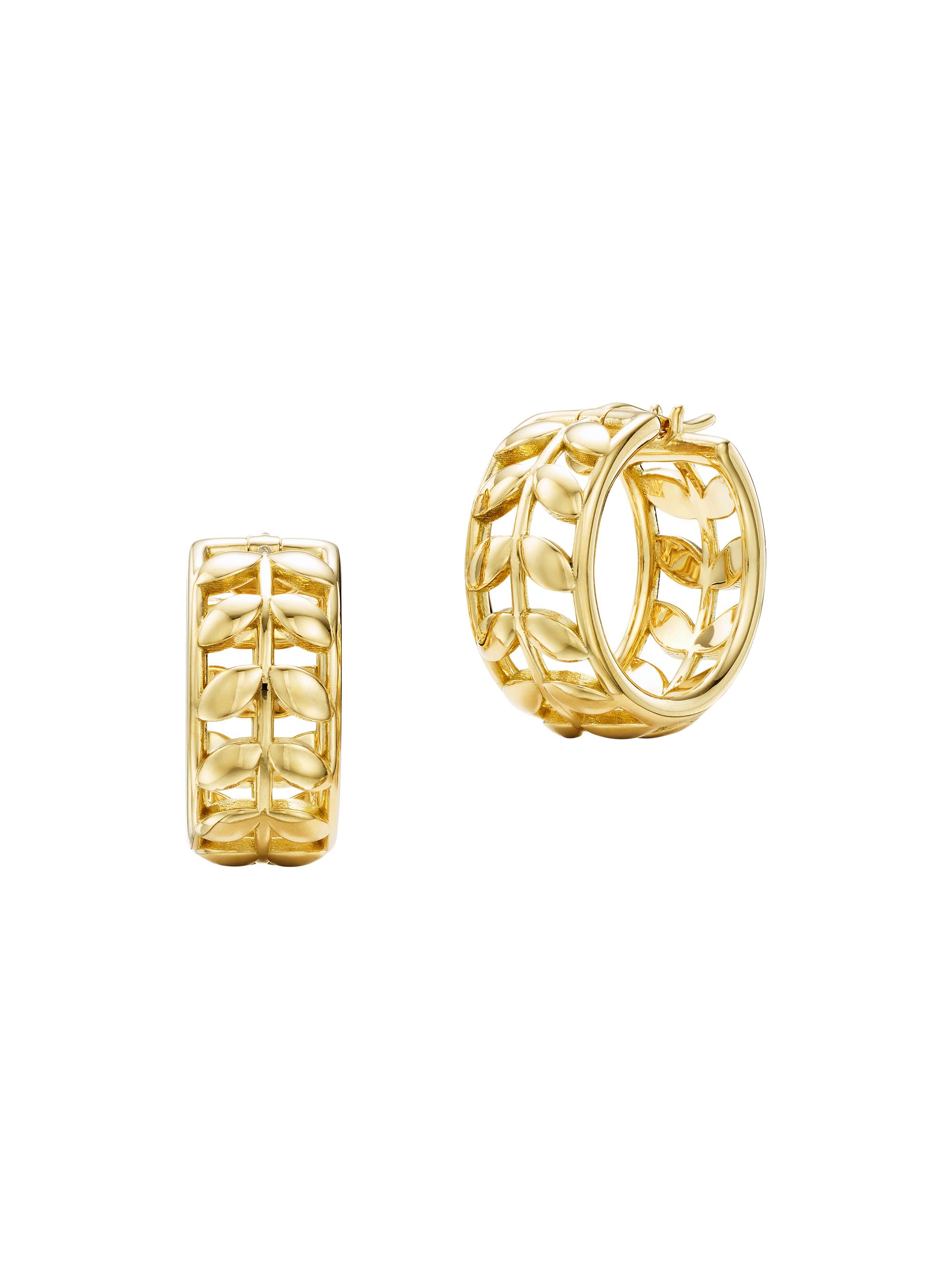 Temple St. Clair Women's Florence86 Golden Vine 18K Yellow Gold Hoop Earrings - Yellow Gold